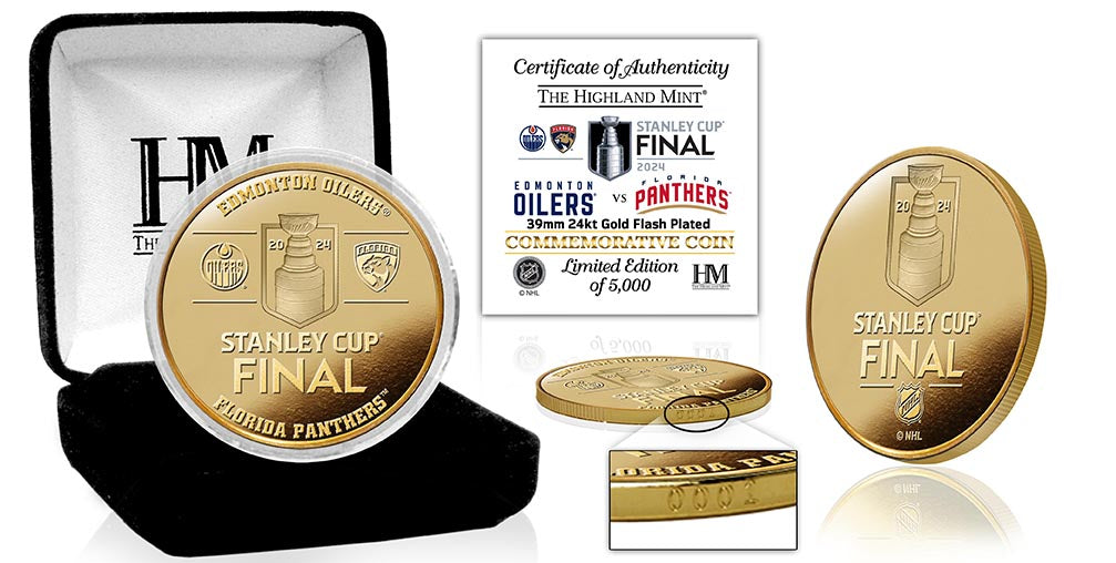 Panthers vs Oilers 2024 NHL Stanley Cup Final Gold Coin