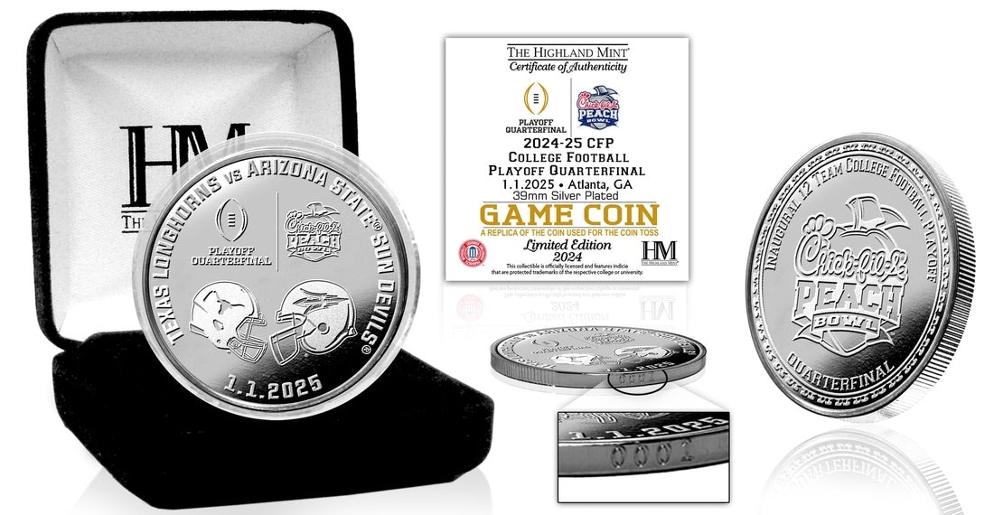 Peach Bowl 2024-25 CFP Quarterfinal Silver Game Coin - Coins