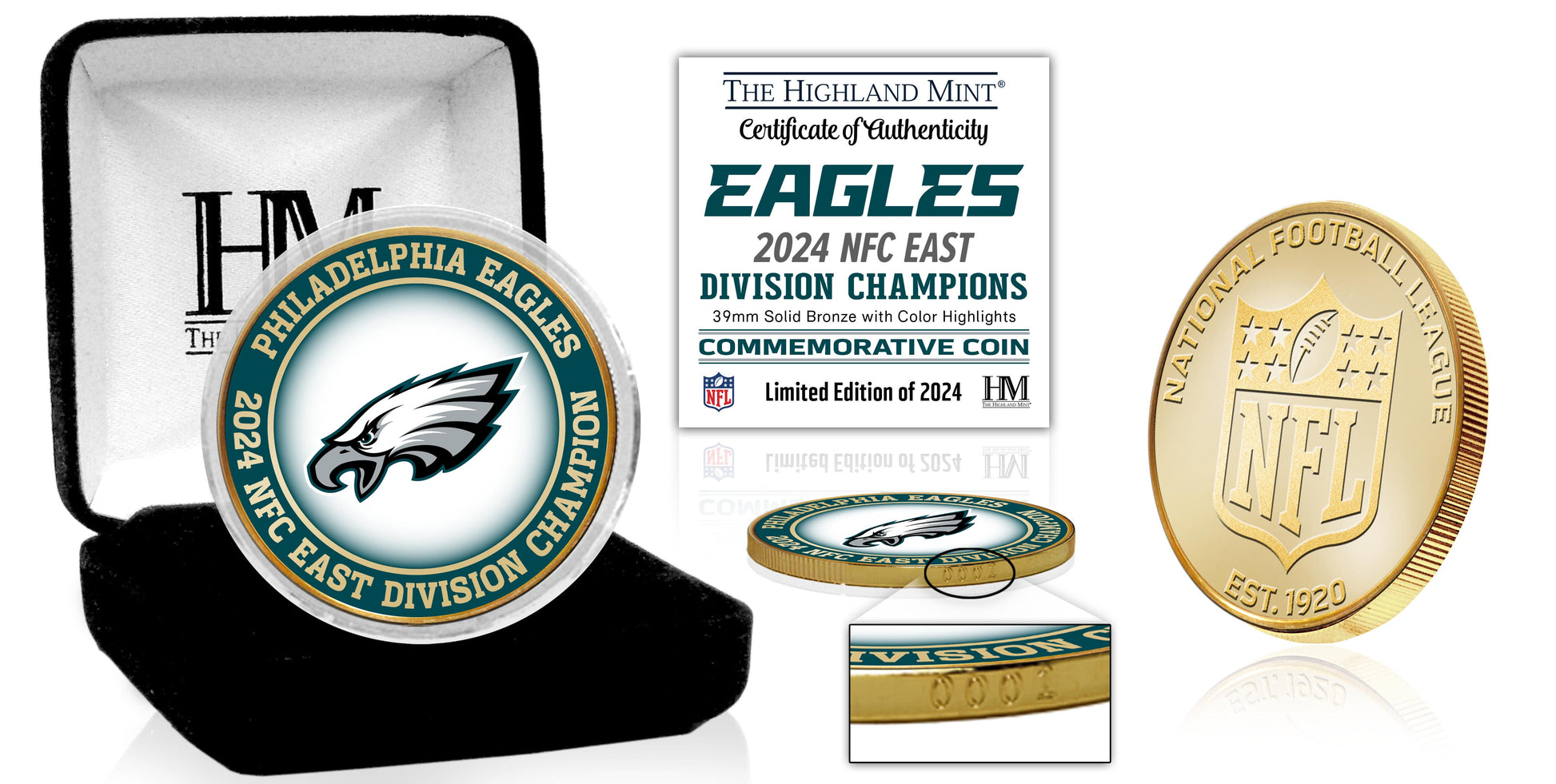 Philadelphia Eagles NFC East Division Champions Bronze Color Coin - Coins