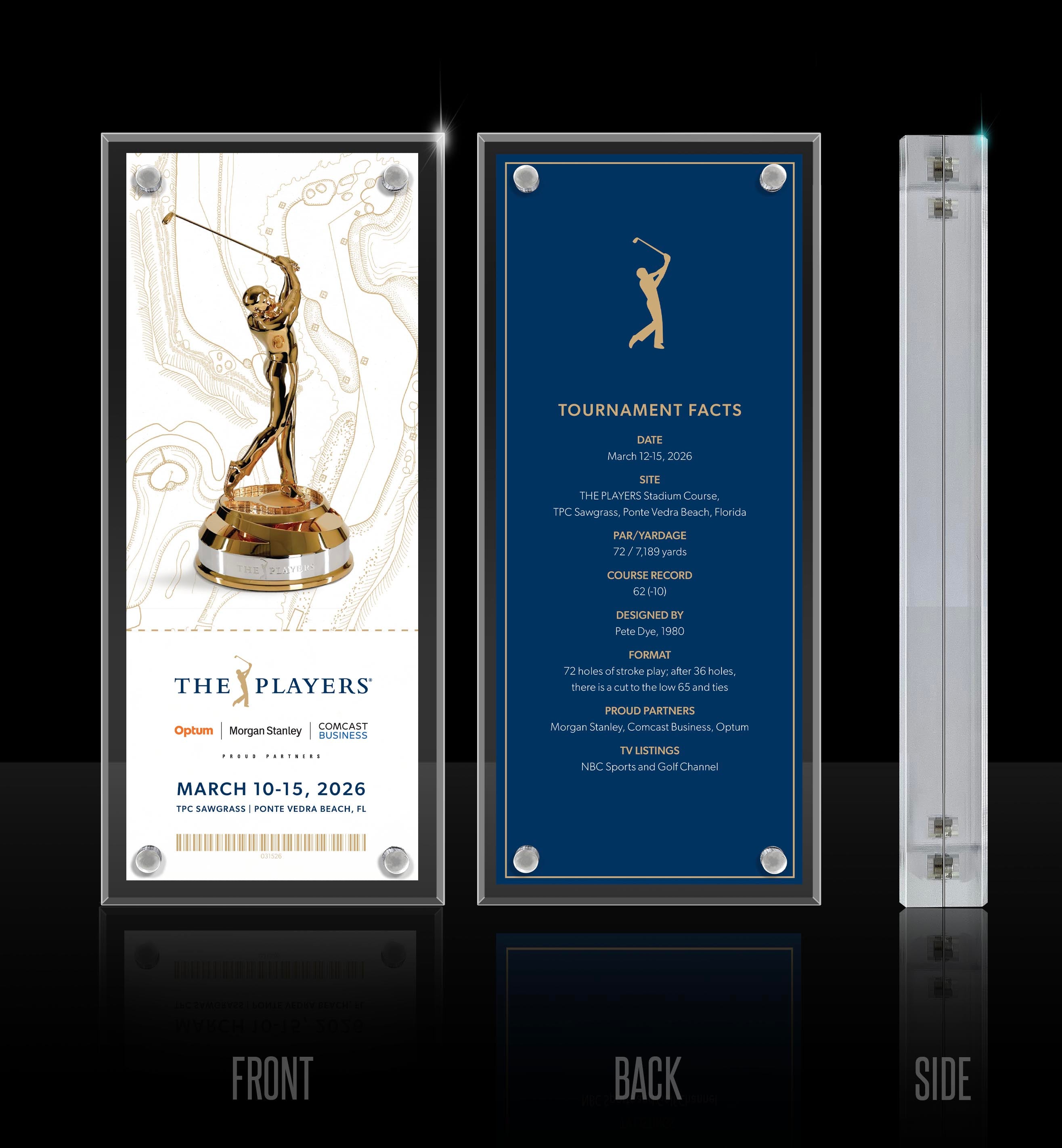 THE PLAYERS Championship 3x7 Magnetic Acrylic Ticket Holder
