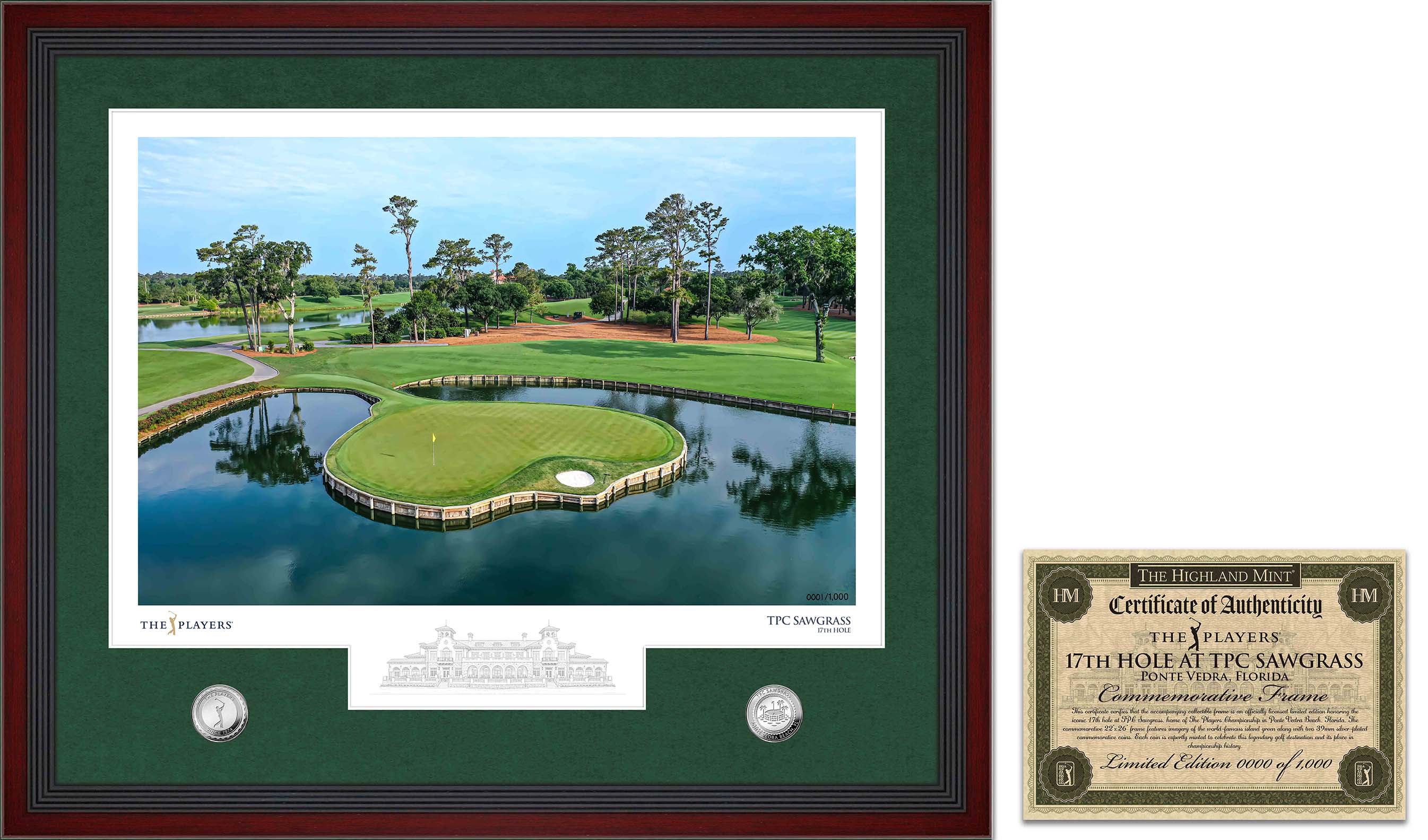 PGA Sawgrass 17th Hole Deluxe Silver Coin Photo Mint
