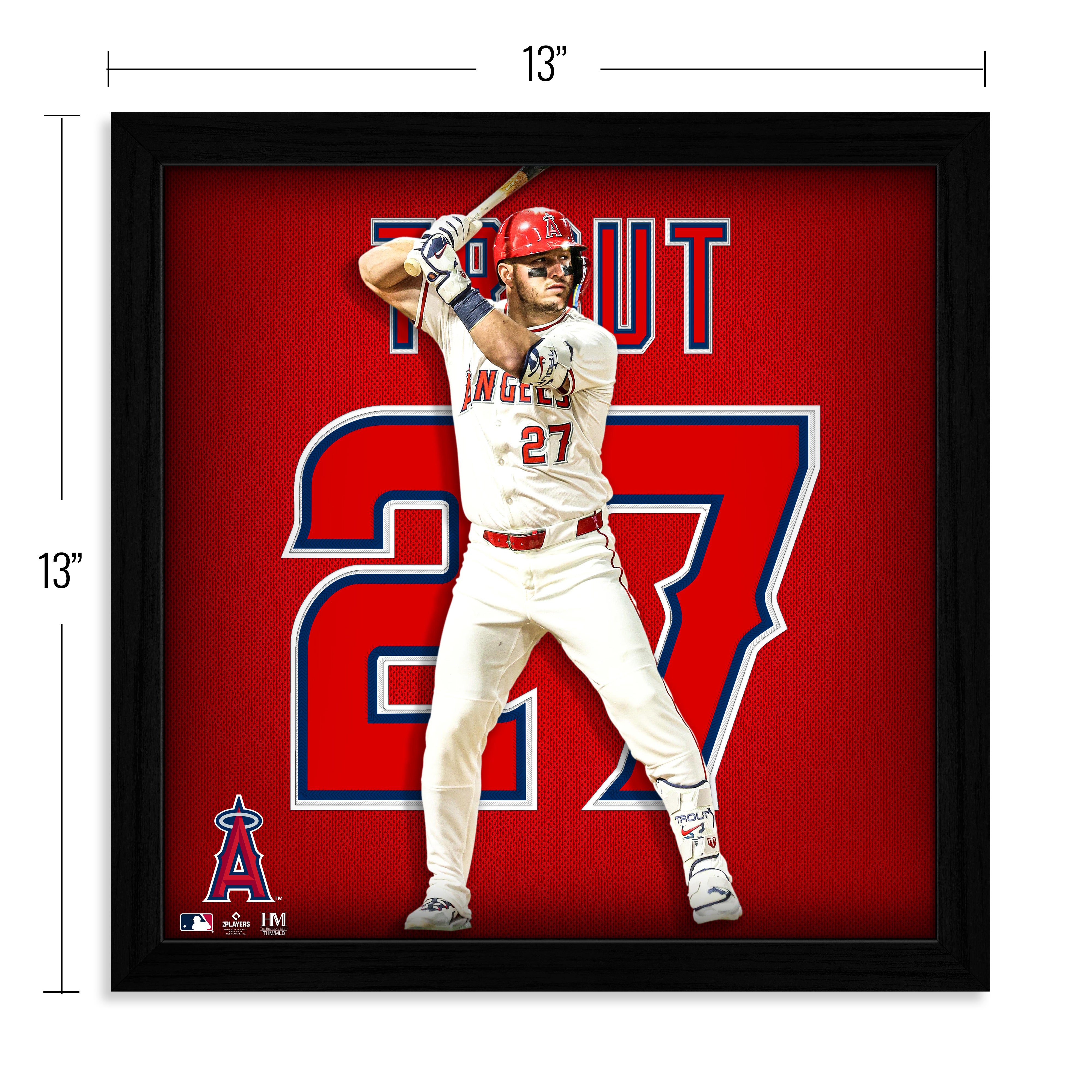 Mike Trout Impact Jersey Framed Photo