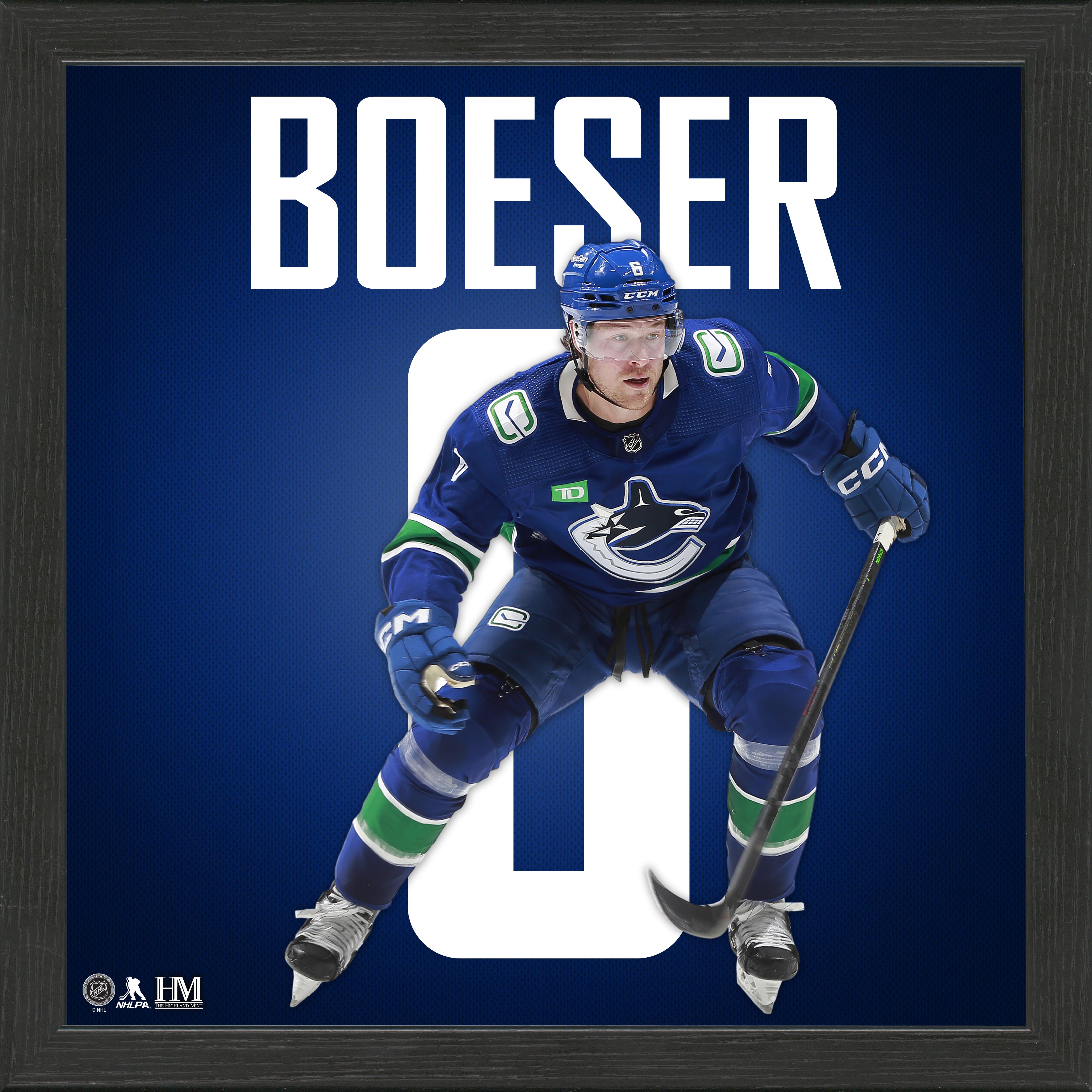 Brock Boeser Vancouver Canucks IMPACT Jersey Frame