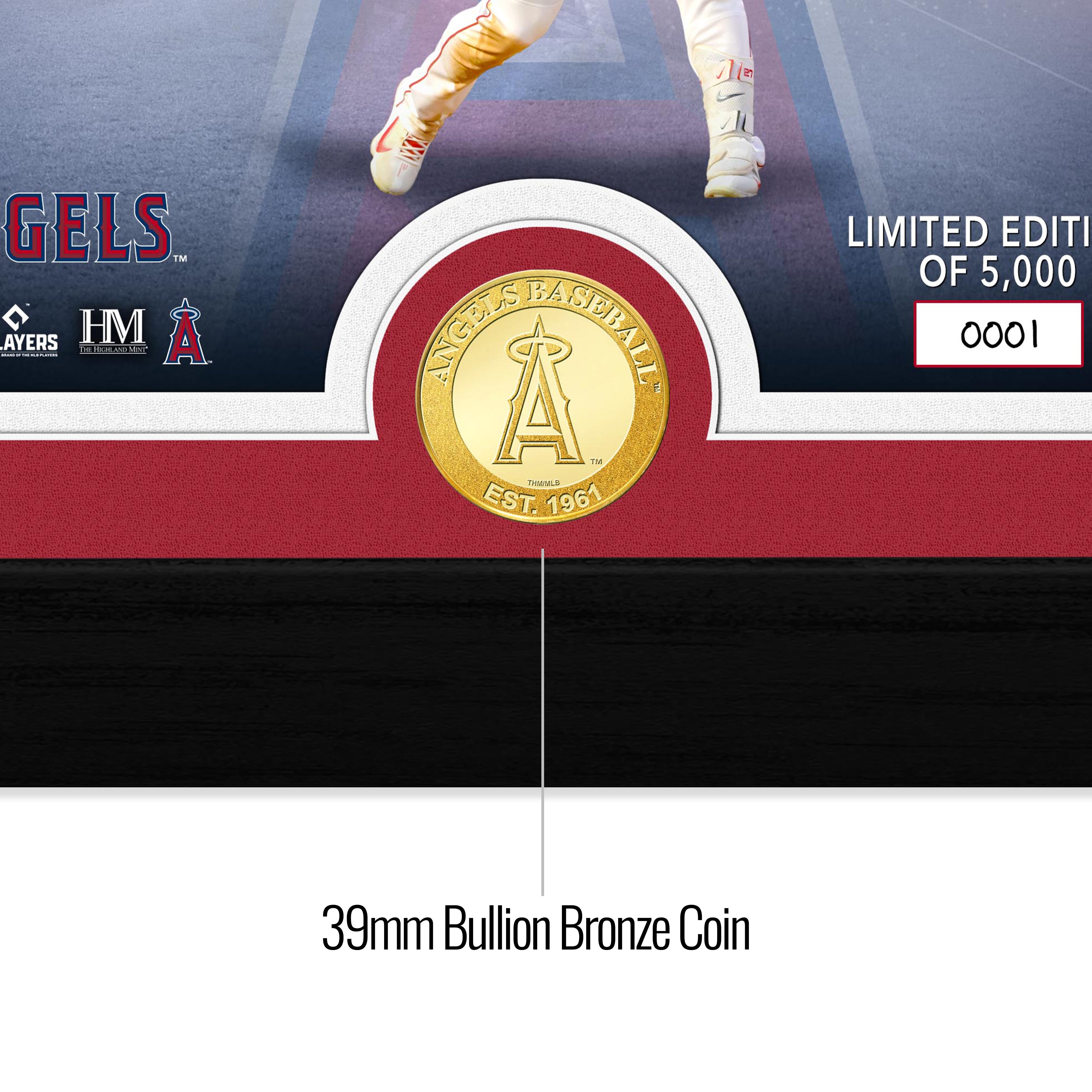 Mike Trout Angels Legends Bronze Coin Photo Mint