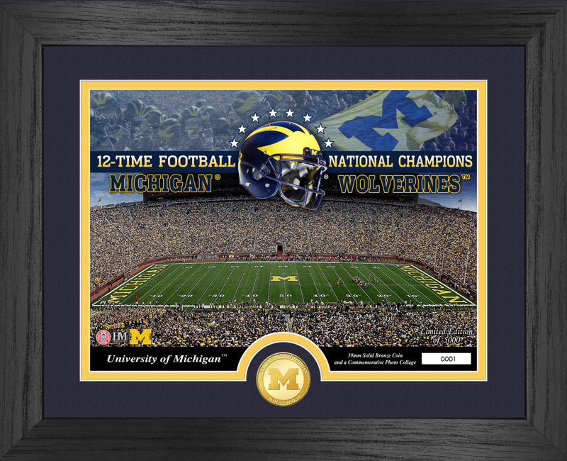 University Of Michigan Bronze Coin Stadium Photo Mint