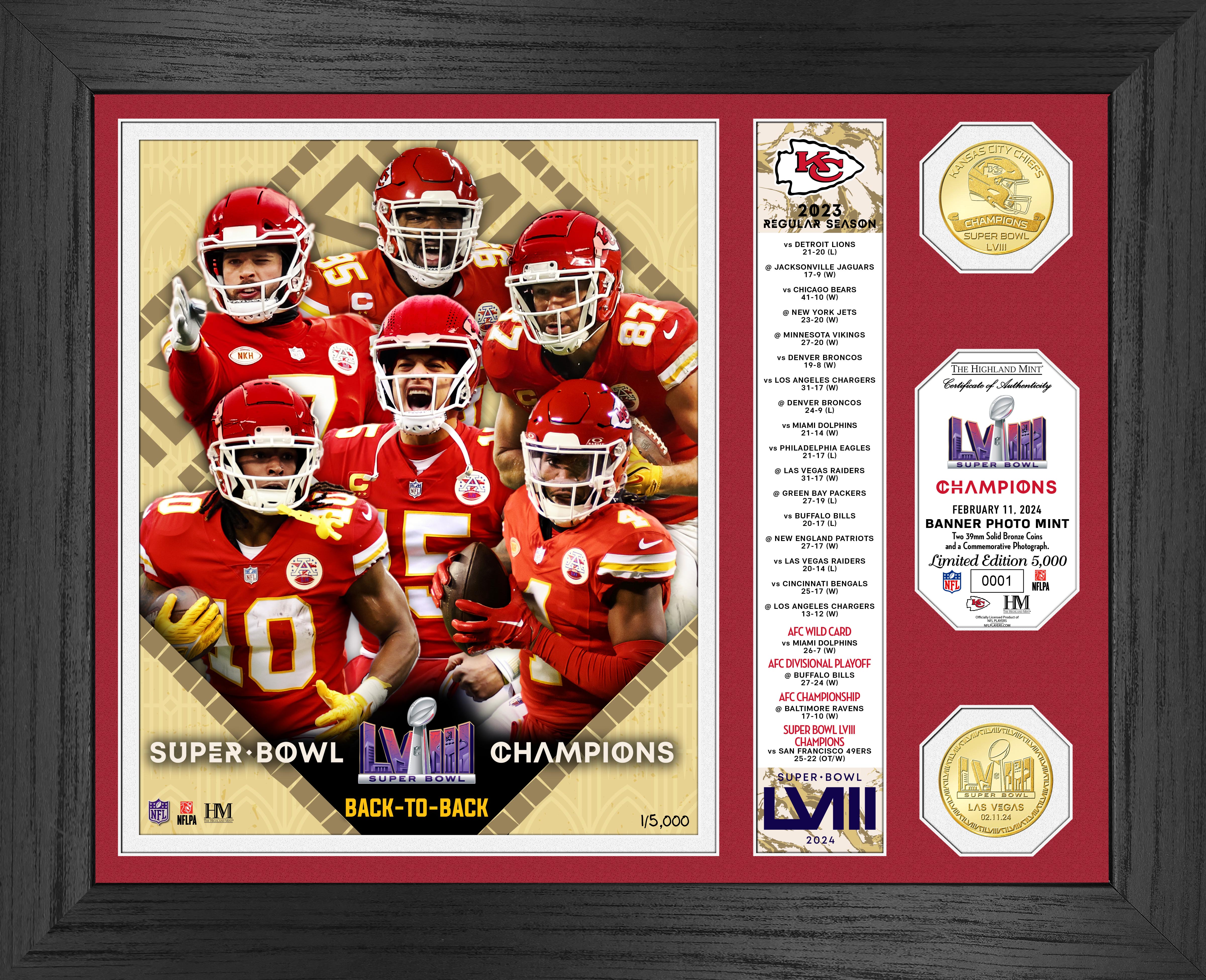 KC Chiefs Super Bowl LVIII Champions Bronze Coin Photo Mint