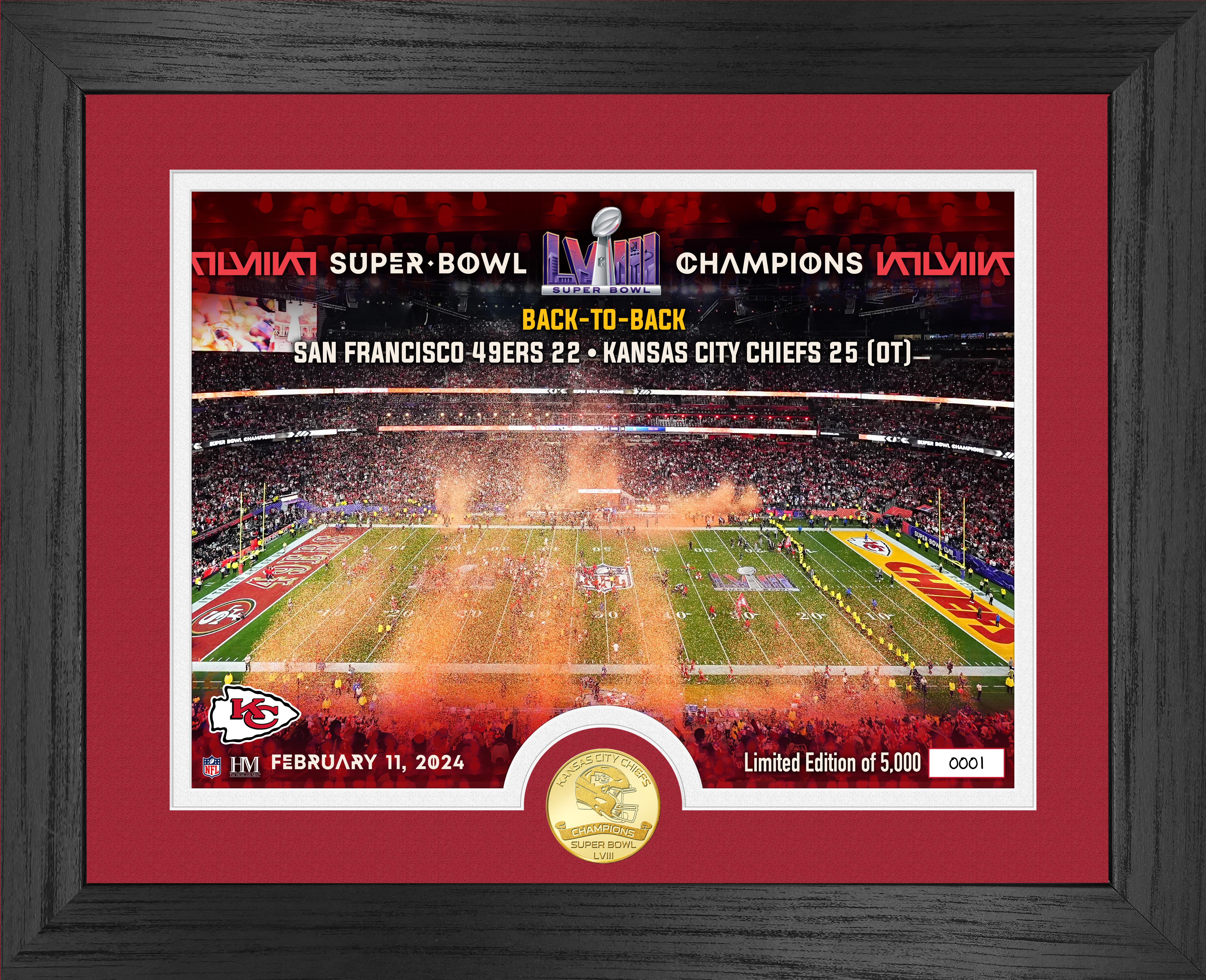 Kansas City Chiefs Super Bowl LVIII Champions Celebration Bronze Coin Photo Mint