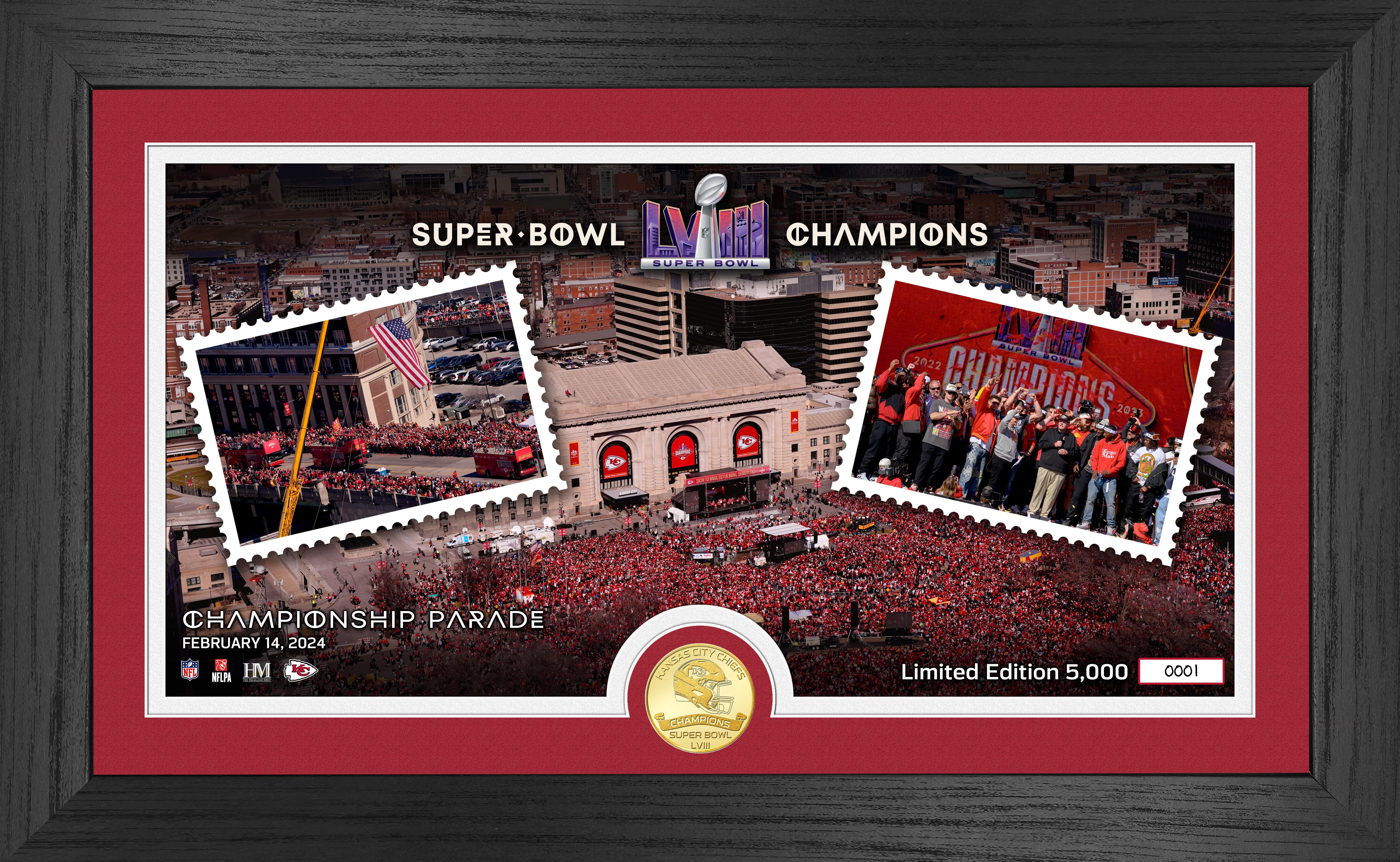 Kansas City Chiefs Super Bowl LVIII Championship Parade Pano Bronze Coin Photo Mint