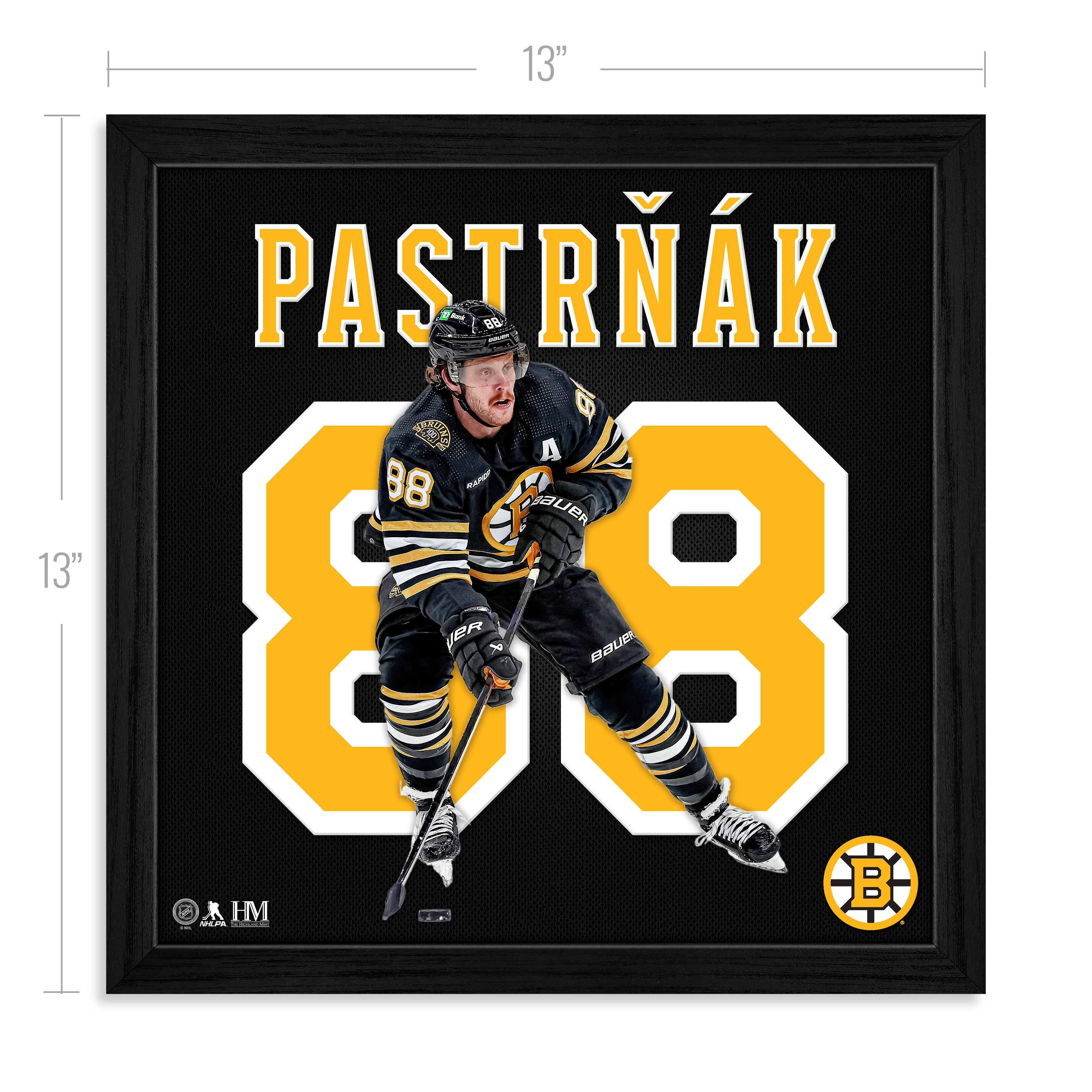 David Pastrňák Boston Bruins Impact Jersey Frame