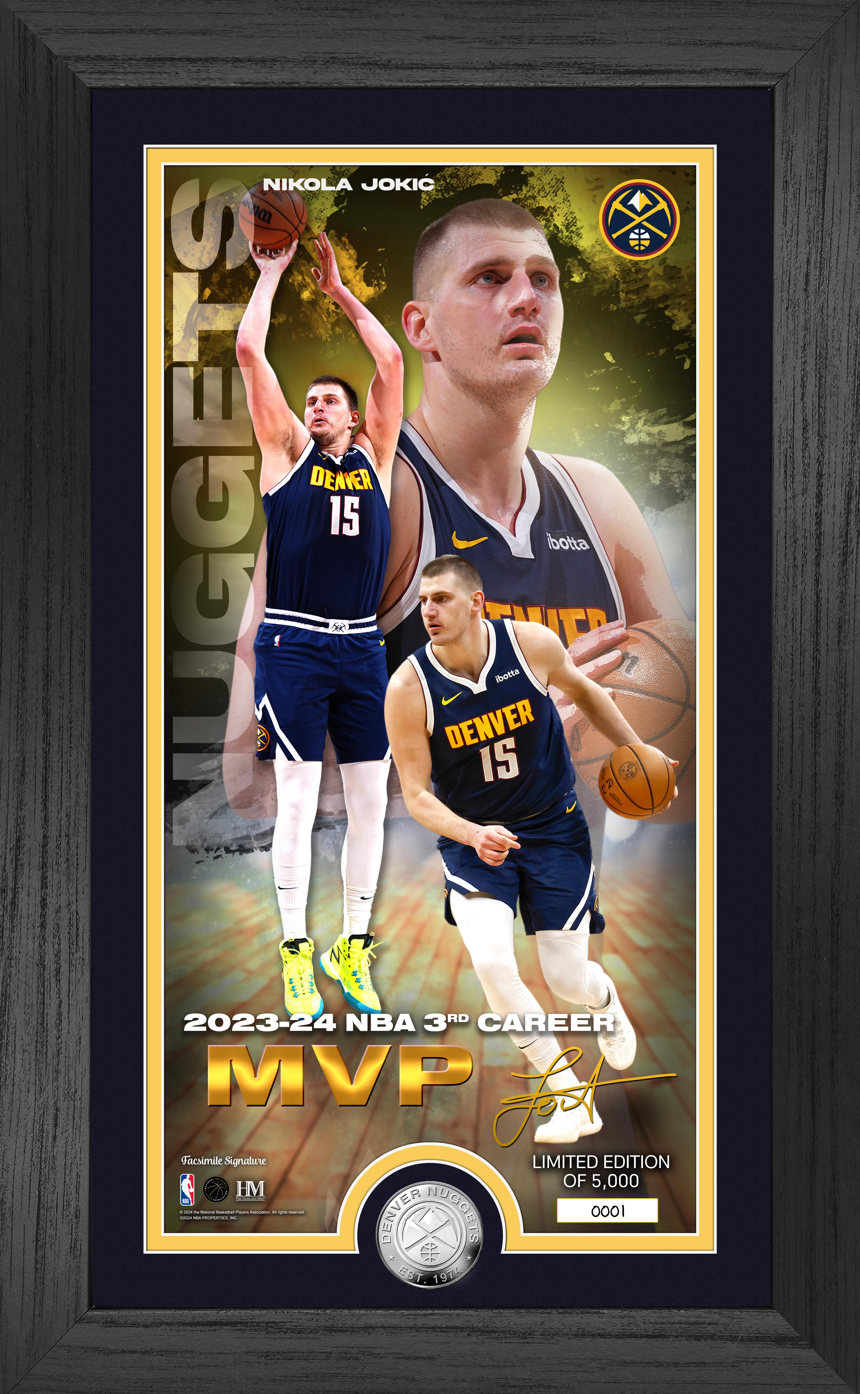 Nikola Jokic 2024 NBA MVP Silver Coin Photo Mint