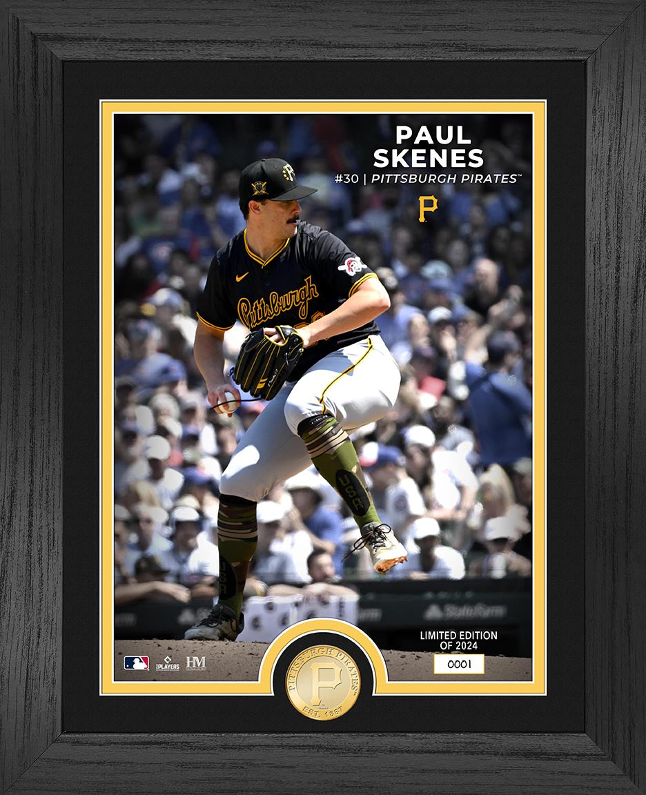 Paul Skenes Pittsburgh Pirates Rookie Bronze Coin Photo Mint - Framed