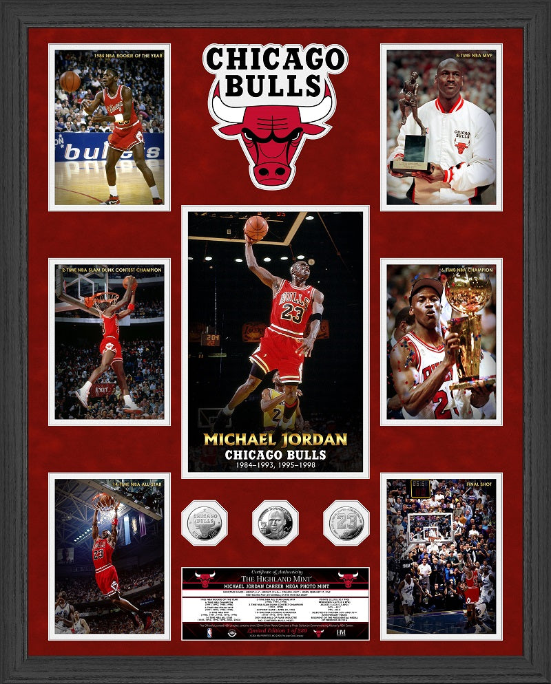 Michael Jordan Chicago Bulls Career Mega Silver Coins Photo Mint