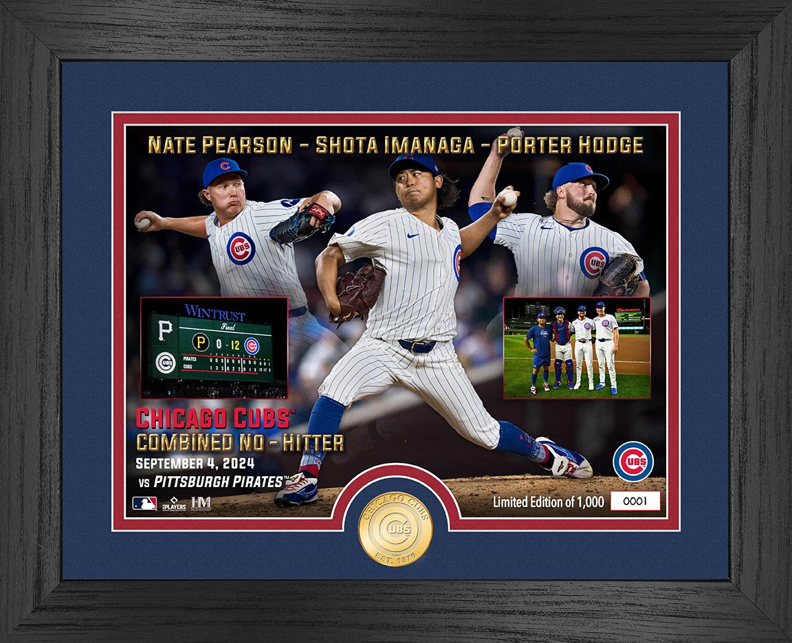 Shota Imanaga Cubs No Hitter Bronze Coin Photo Mint - Framed