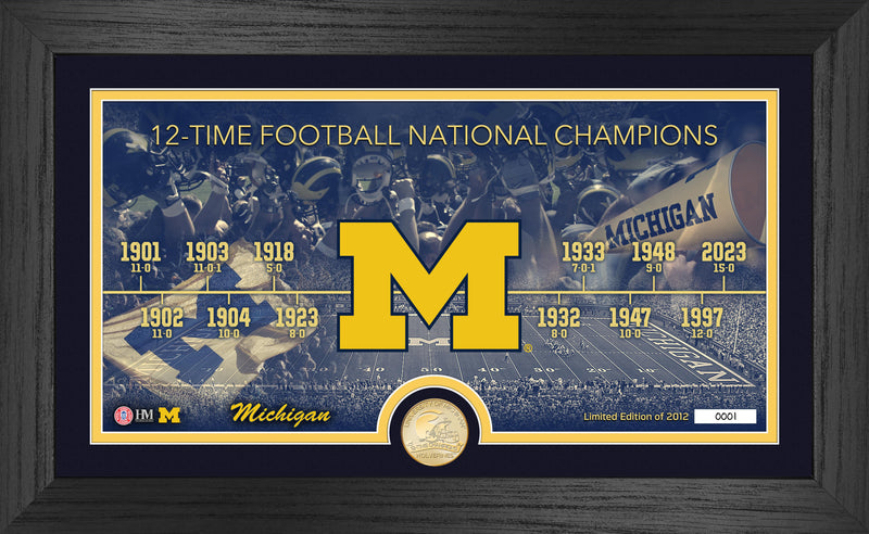 University of Michigan Timeline Bronze Coin Pano Photo Mint