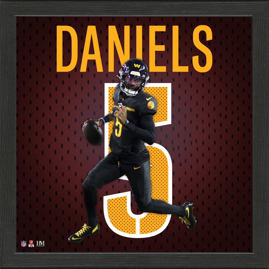 Jayden Daniels Impact Jersey Frame - Framed
