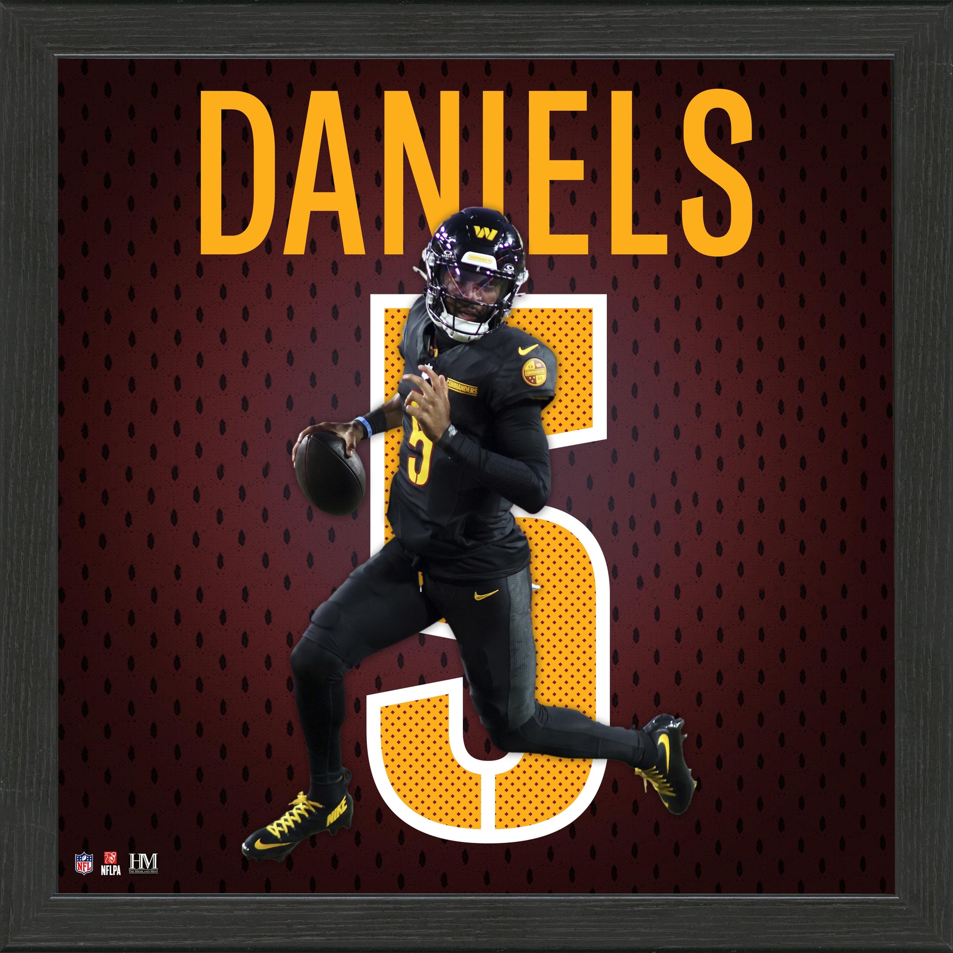 Jayden Daniels Impact Jersey Frame - Framed