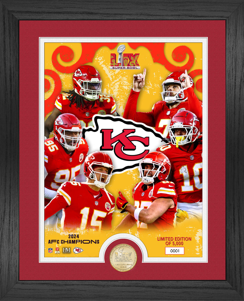 Kansas City Chiefs Super Bowl LIX Team Force Photo Mint - Framed