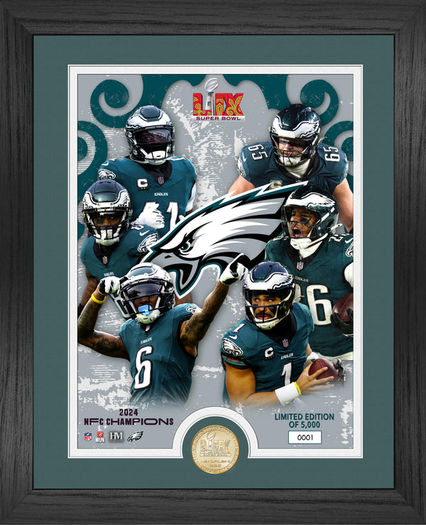Philadelphia Eagles Super Bowl LIX Team Force Photo Mint - Framed