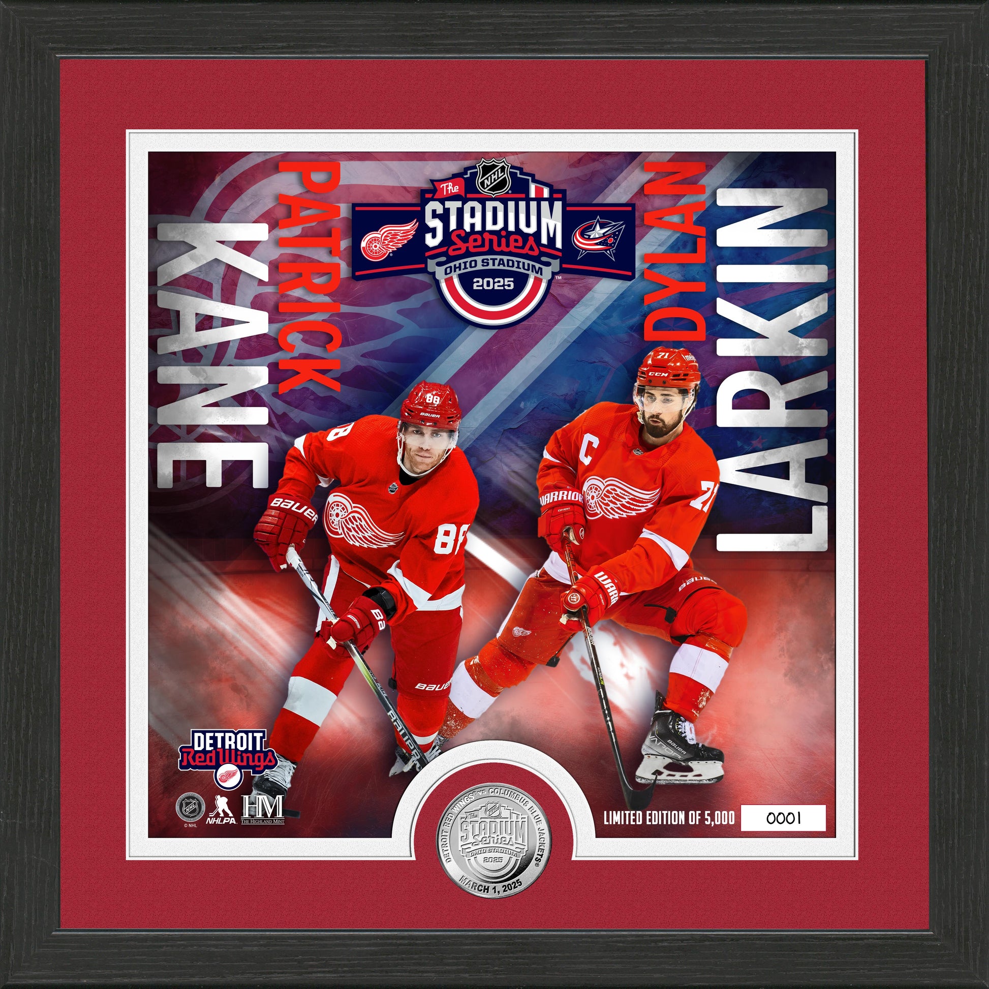 2025 NHL Stadium Series at Ohio Stadium Detroit Red Wings Photo Mint - Framed