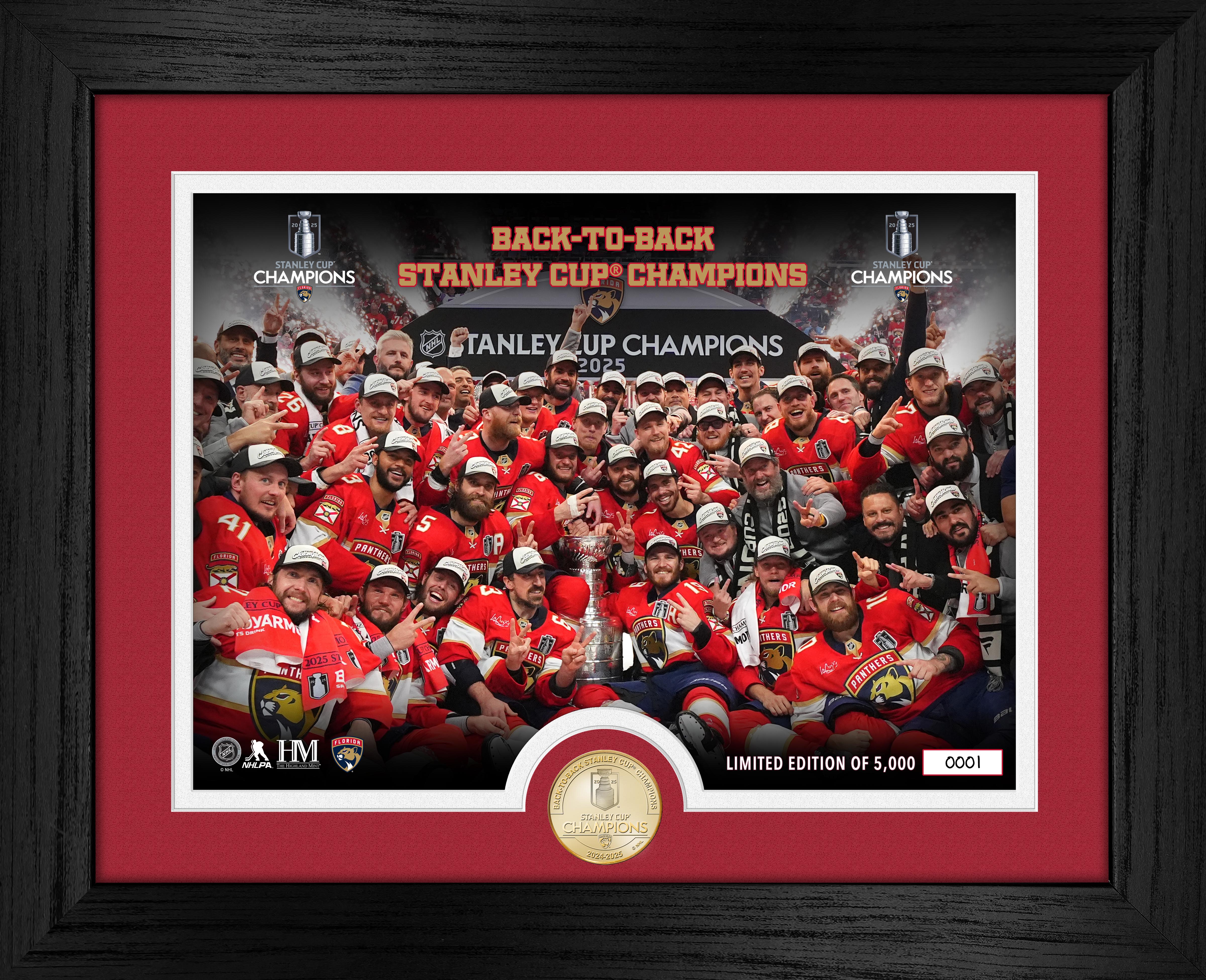 Florida Panthers 2025 Stanley Cup Champions Tradition Celebration Bronze Coin Photo Mint
