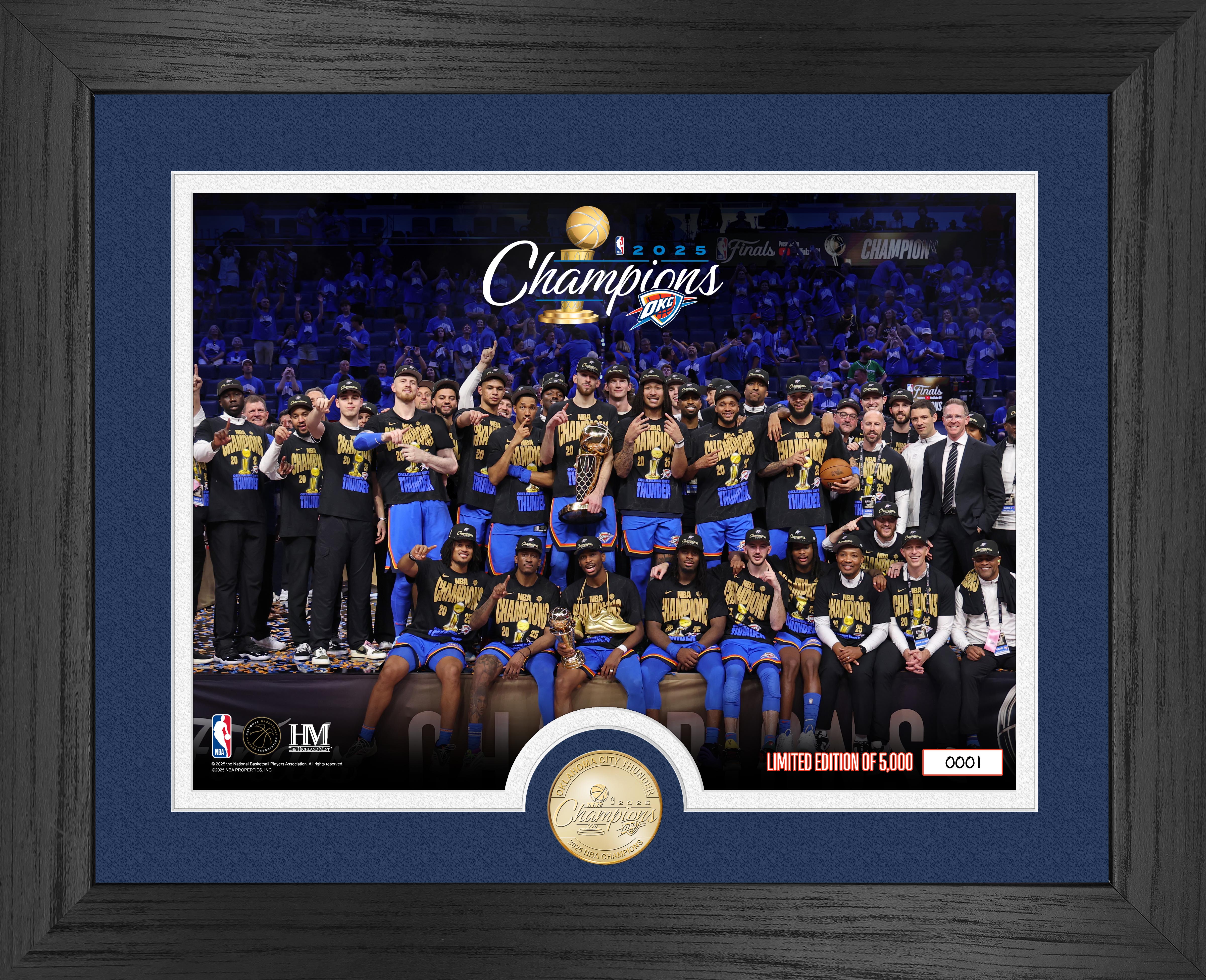Oklahoma City Thunder 2025 NBA Champions Tradition Celebration Bronze Coin Photo Mint