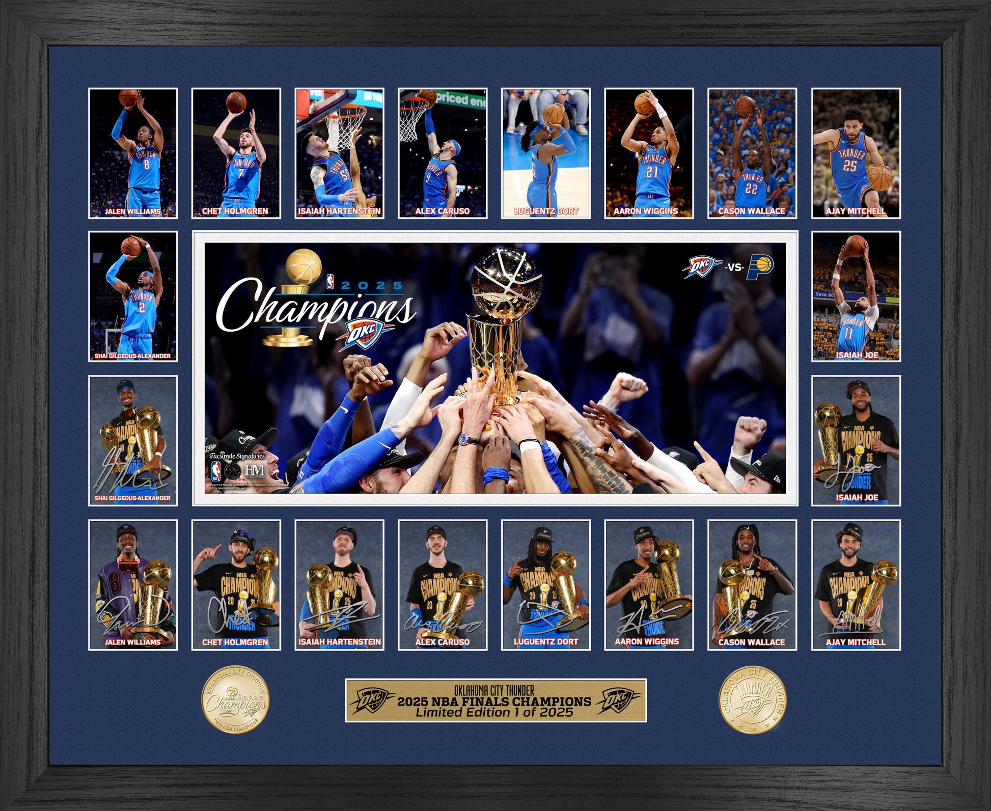 Oklahoma City Thunder 2025 NBA Champions Memorable Moments Bronze Coin Photo Mint