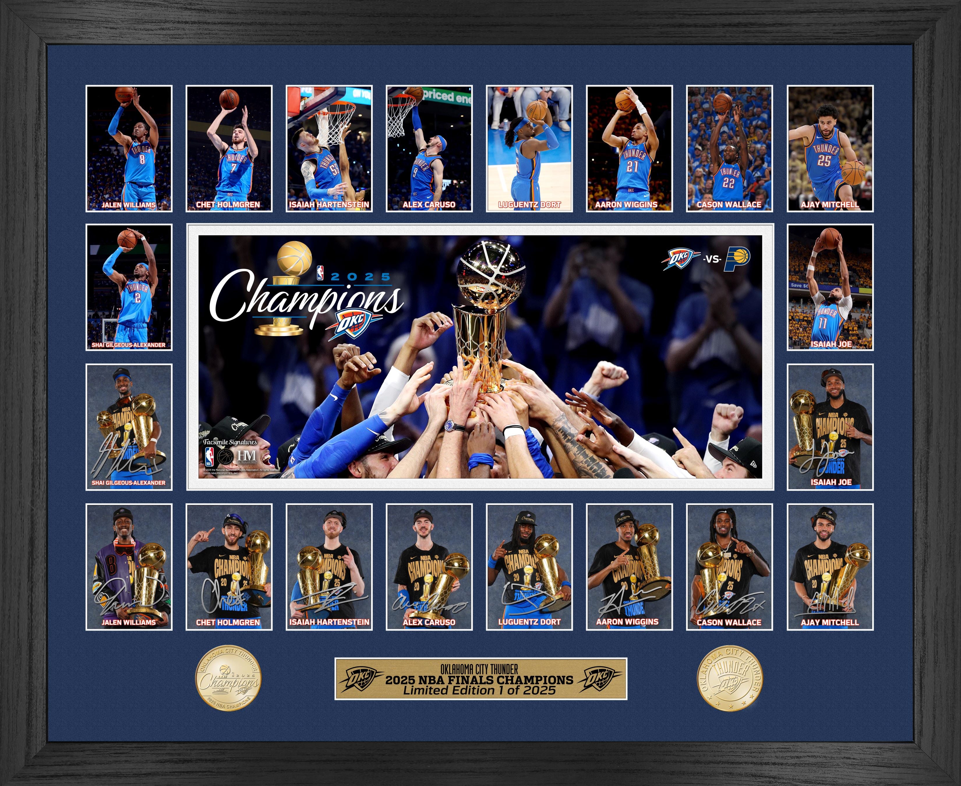 Oklahoma City Thunder 2025 NBA Champions Memorable Moments Bronze Coin Photo Mint