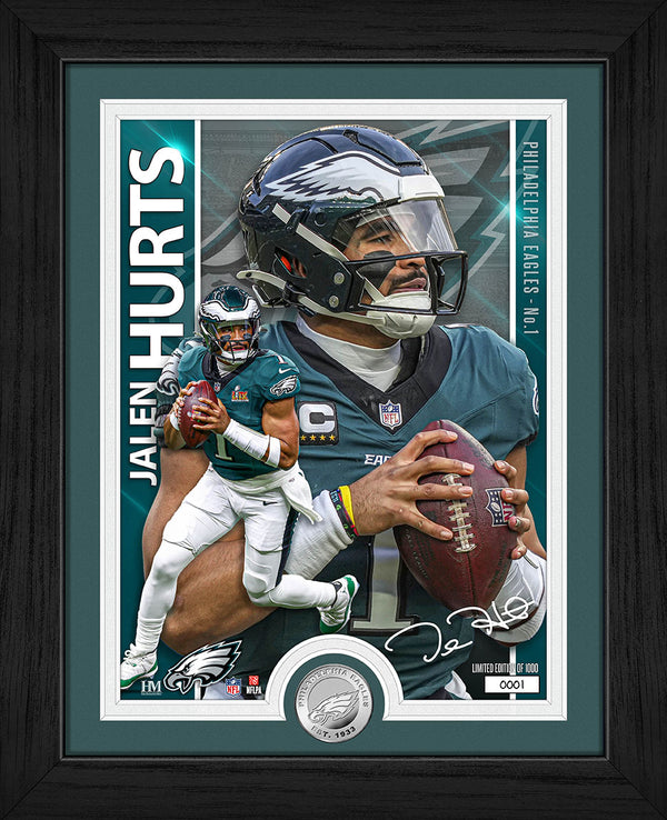 Jalen Hurts Artist Proof Silver Coin Photo Mint
