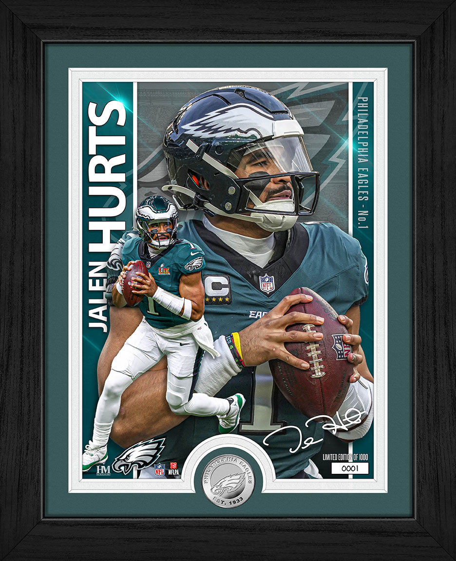 Jalen Hurts Artist Proof Silver Coin Photo Mint