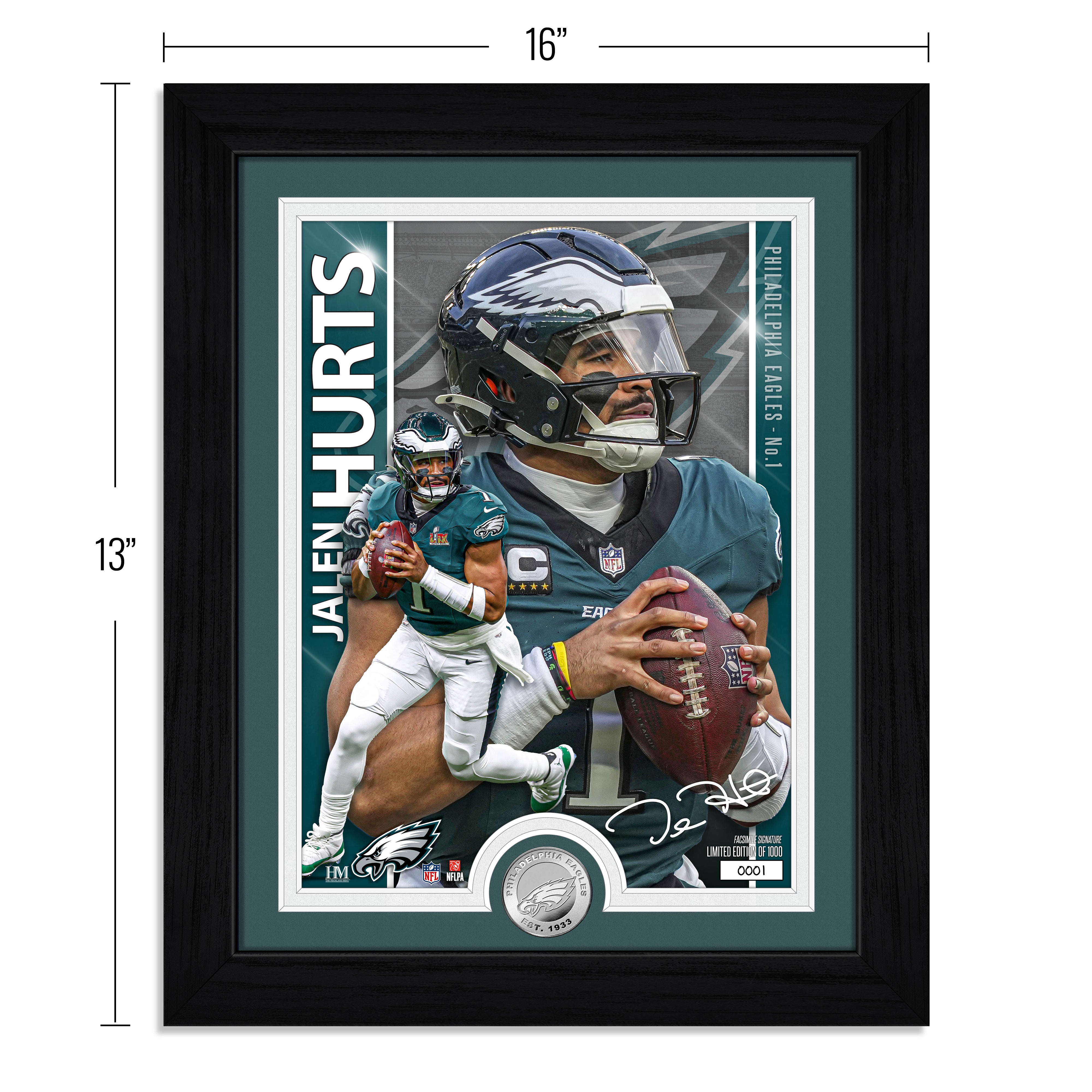 Jalen Hurts Artist Proof Silver Coin Photo Mint
