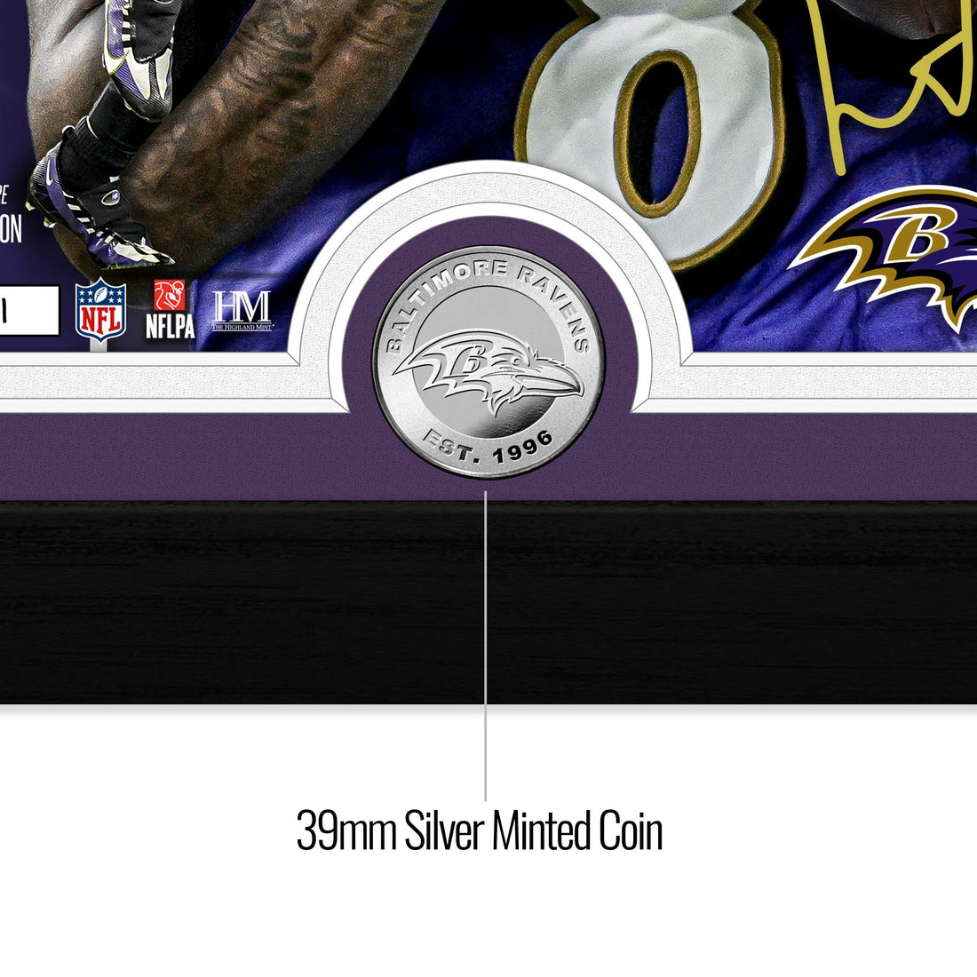 Lamar Jackson Artist Proof Silver Coin Photo Mint