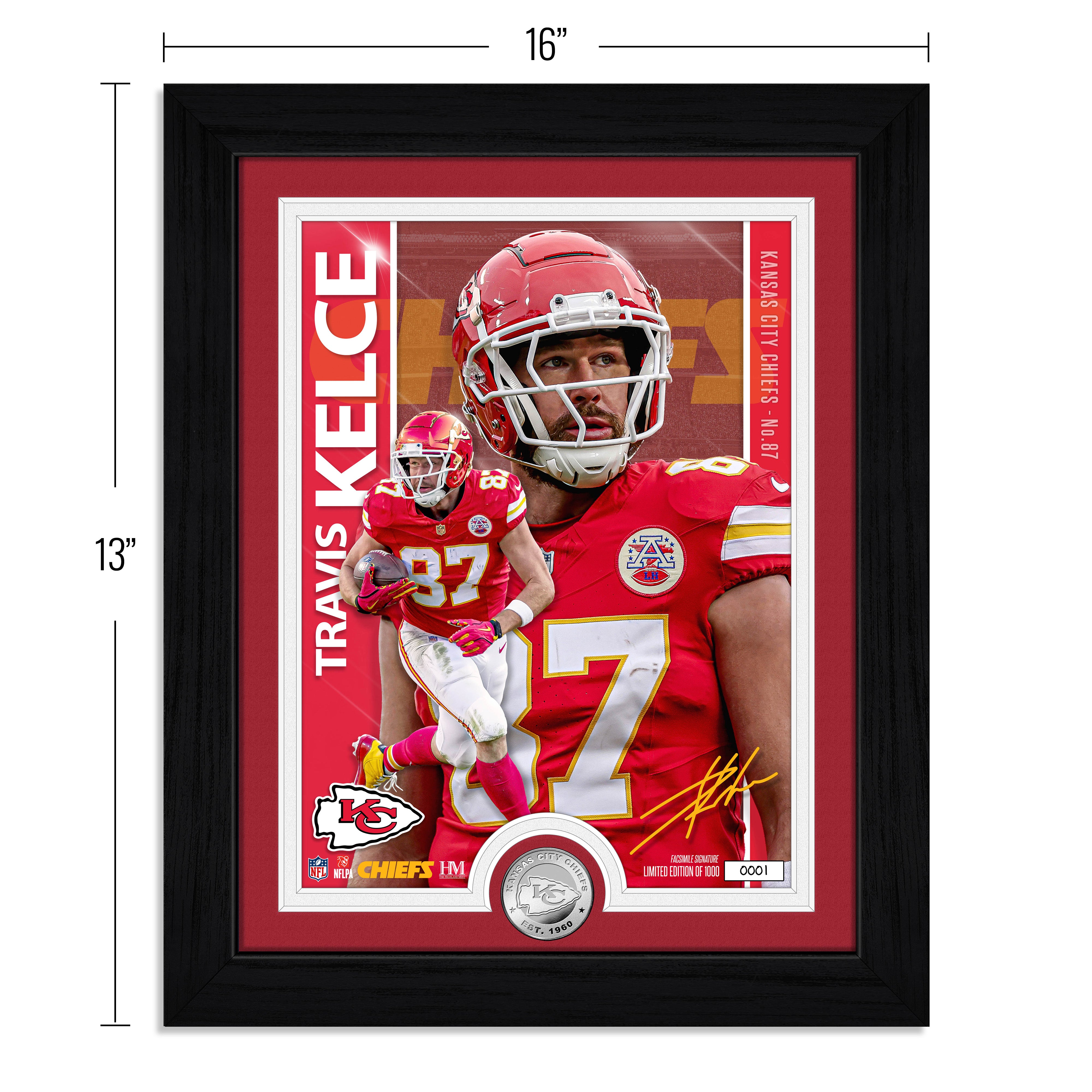 Travis Kelce Artist Proof Silver Coin Photo Mint