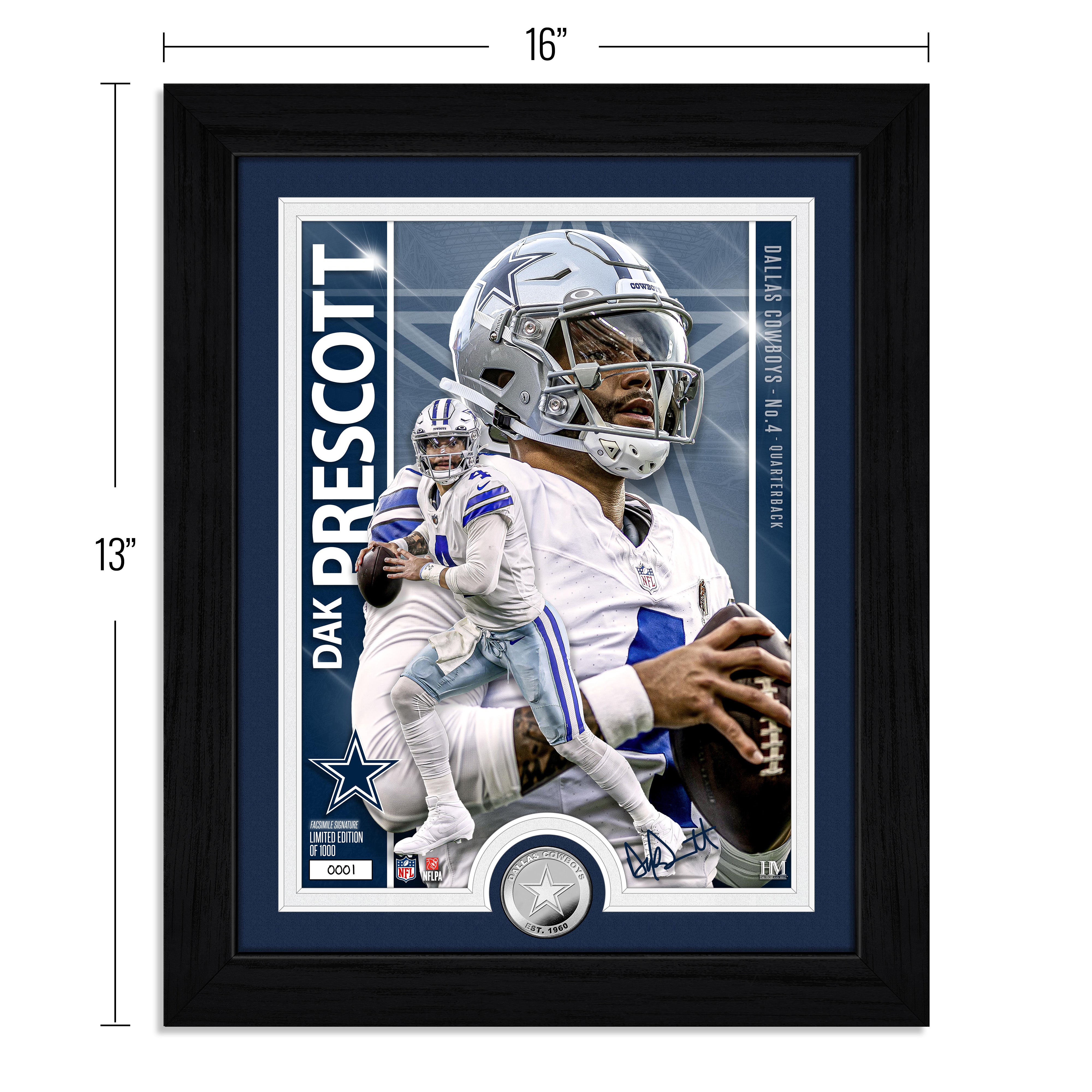 Dak Prescott Artist Proof Silver Coin Photo Mint