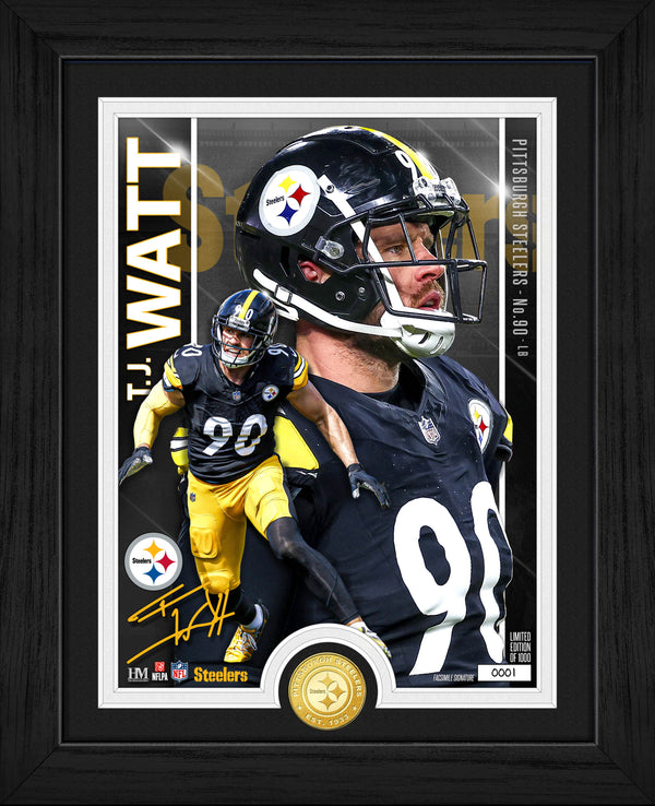 T.J. Watt Artist Proof Bronze Coin Photo Mint