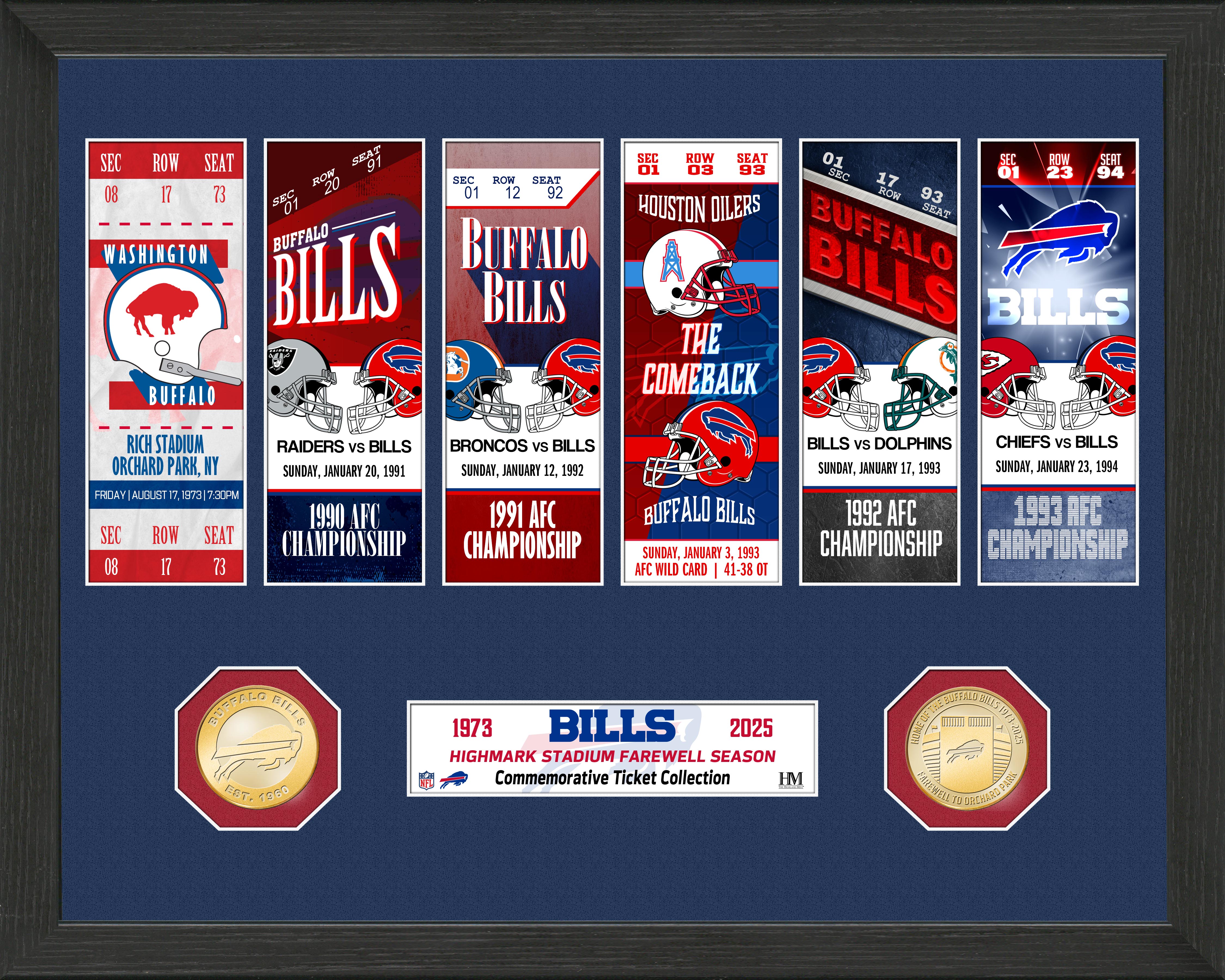 Buffalo Bills Farewell to Highmark Stadium Ticket Collection Photo Mint