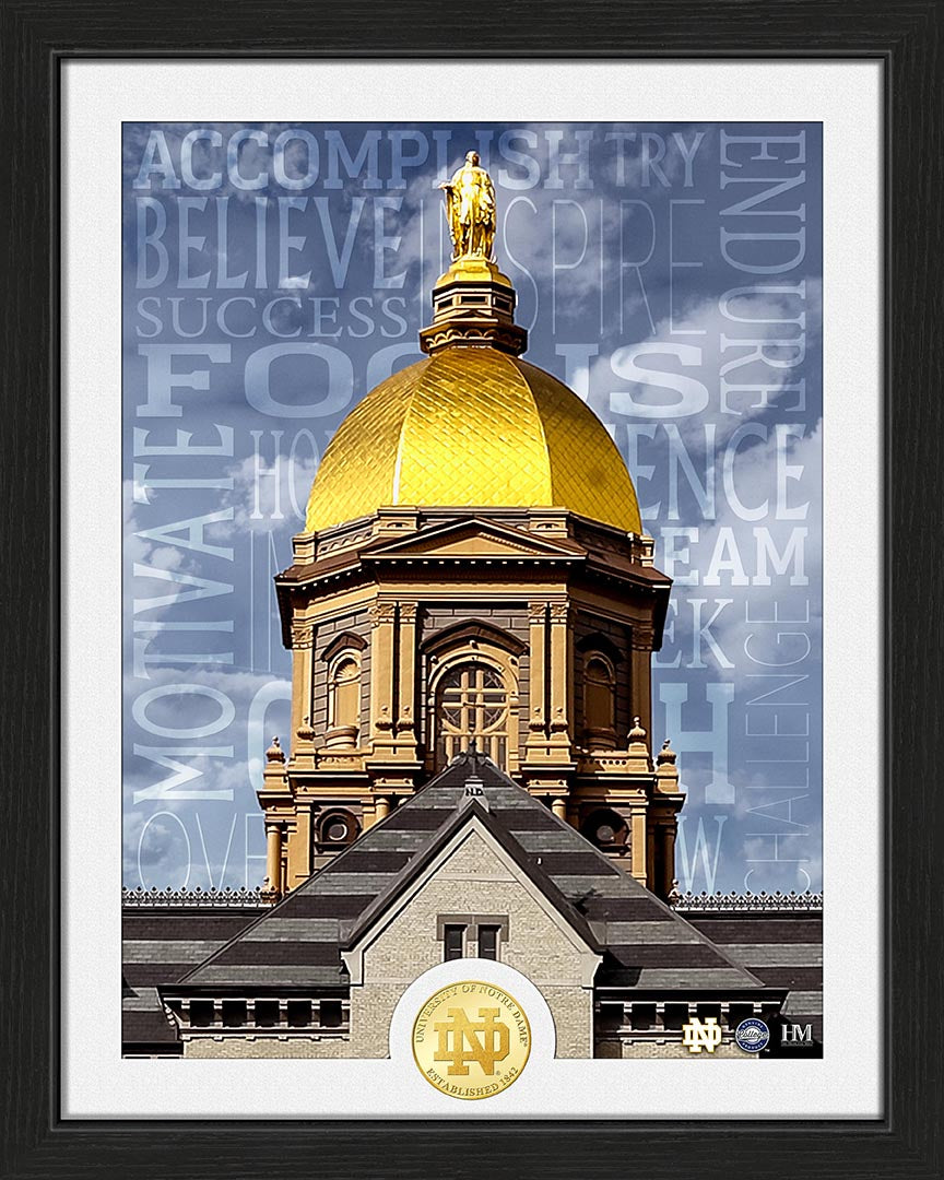 University of Notre Dame Campus Golden Dome Bronze Coin Photo Mint