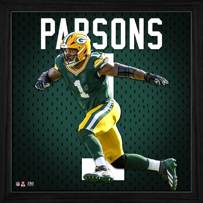 Micah Parsons Green Bay Packers Impact Jersey Frame