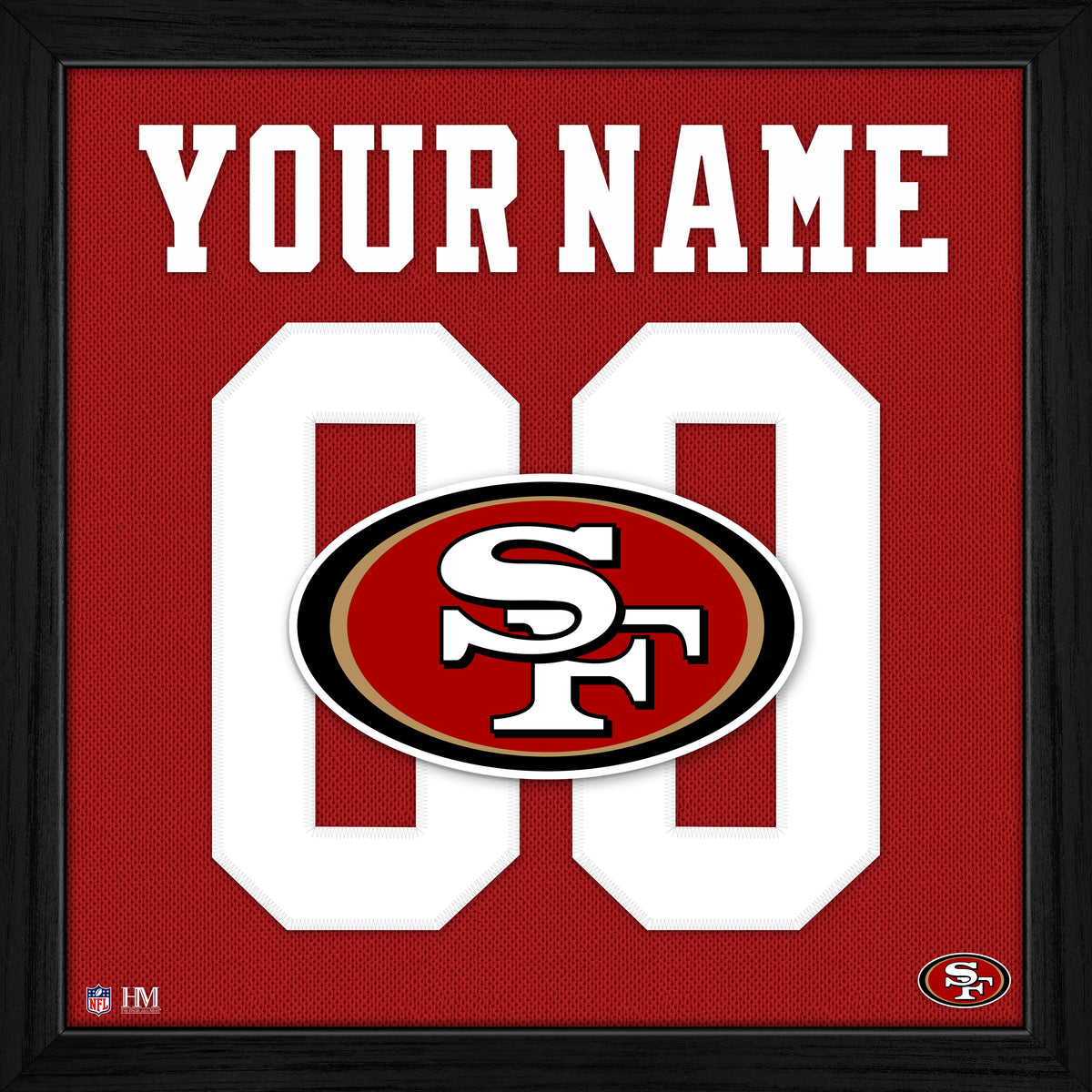 San Francisco 49ers Personalized Impact Jersey Frame