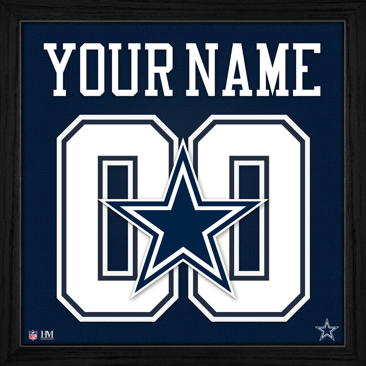 Dallas Cowboys Personalized Impact Jersey Frame