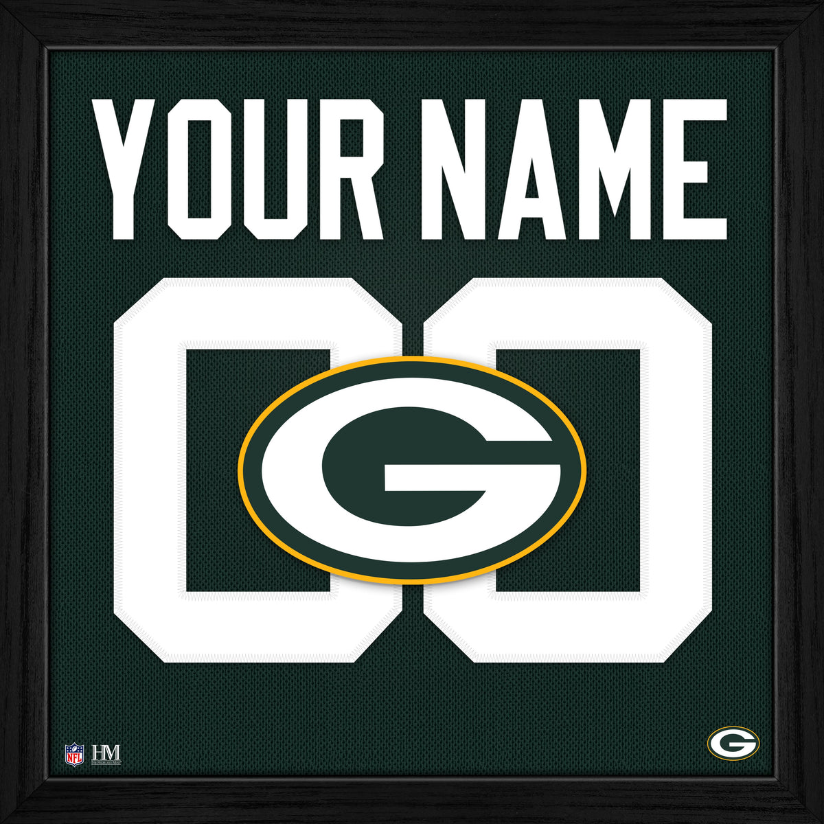 Green Bay Packers Personalized Impact Jersey Frame