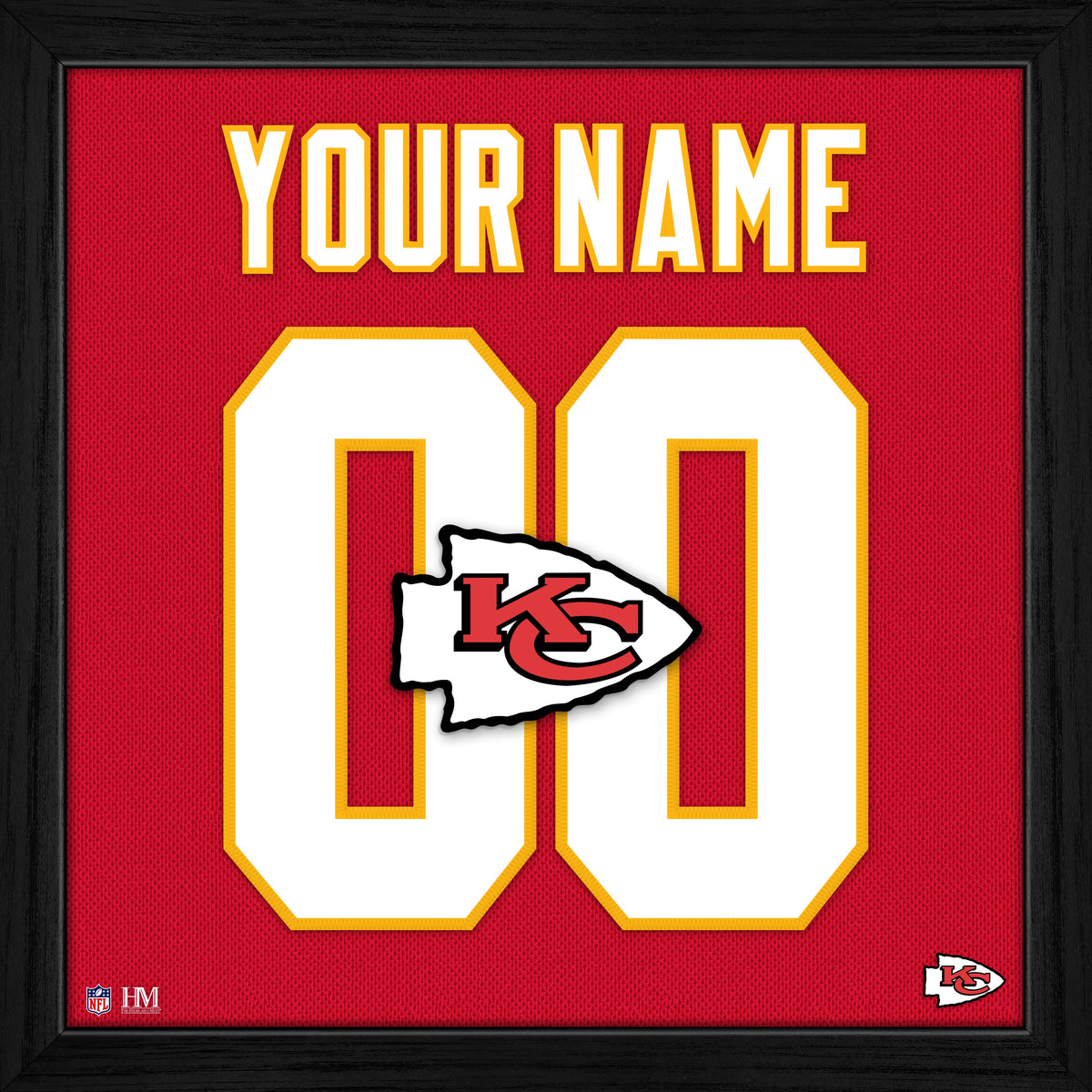 Kansas City Chiefs Personalized Impact Jersey Frame
