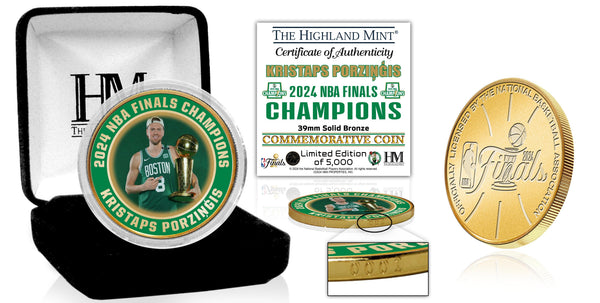 Kristaps Porzingis 2024 NBA Finals Champs Bronze Color Coin