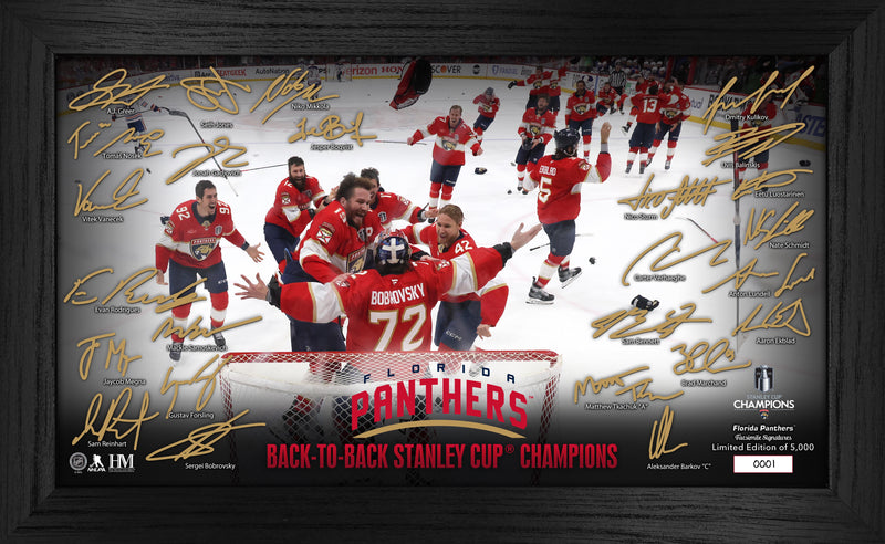Florida Panthers 2025 Stanley Cup Champions Signature Celebration Frame
