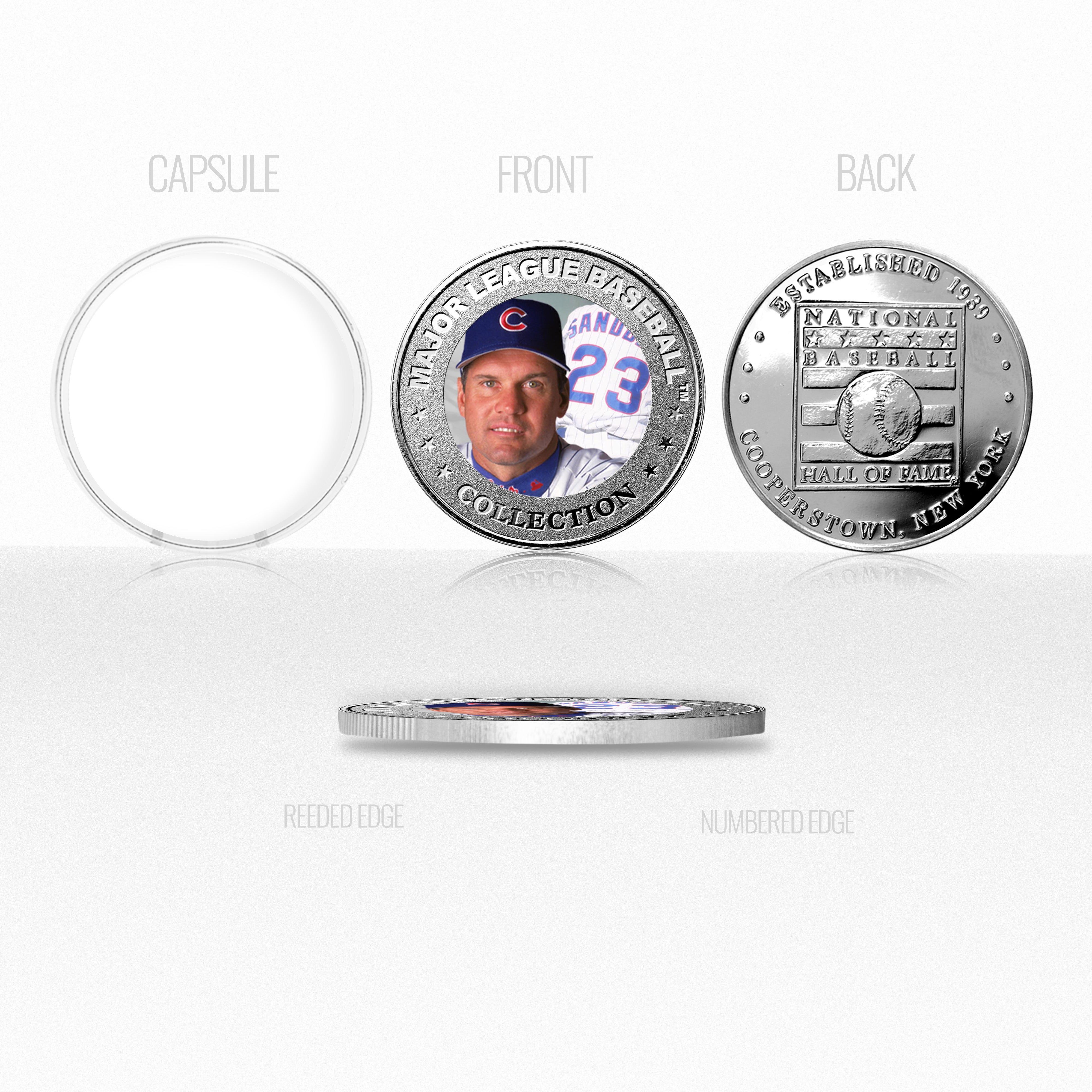 Ryne Sandberg Baseball Hall of Fame Silver Color Coin