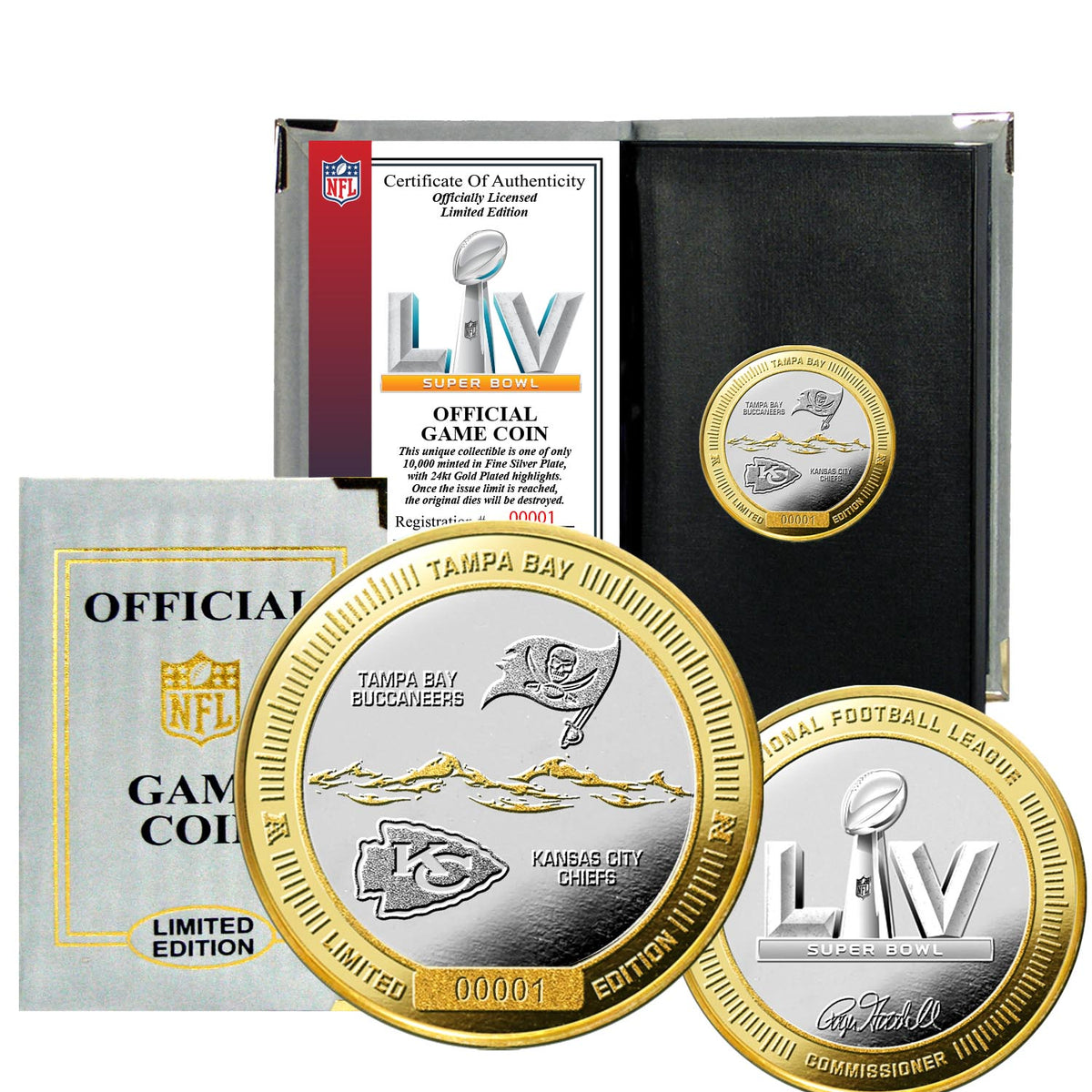 Super Bowl LV 2021 Commemorative Dueling Football Super Bowl LV 2021 Commemorative Dueling Football