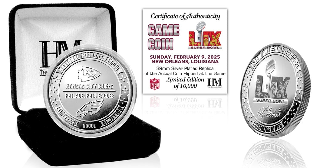 Super Bowl LIX Chiefs vs Eagles Silver Flip Coin - Coins