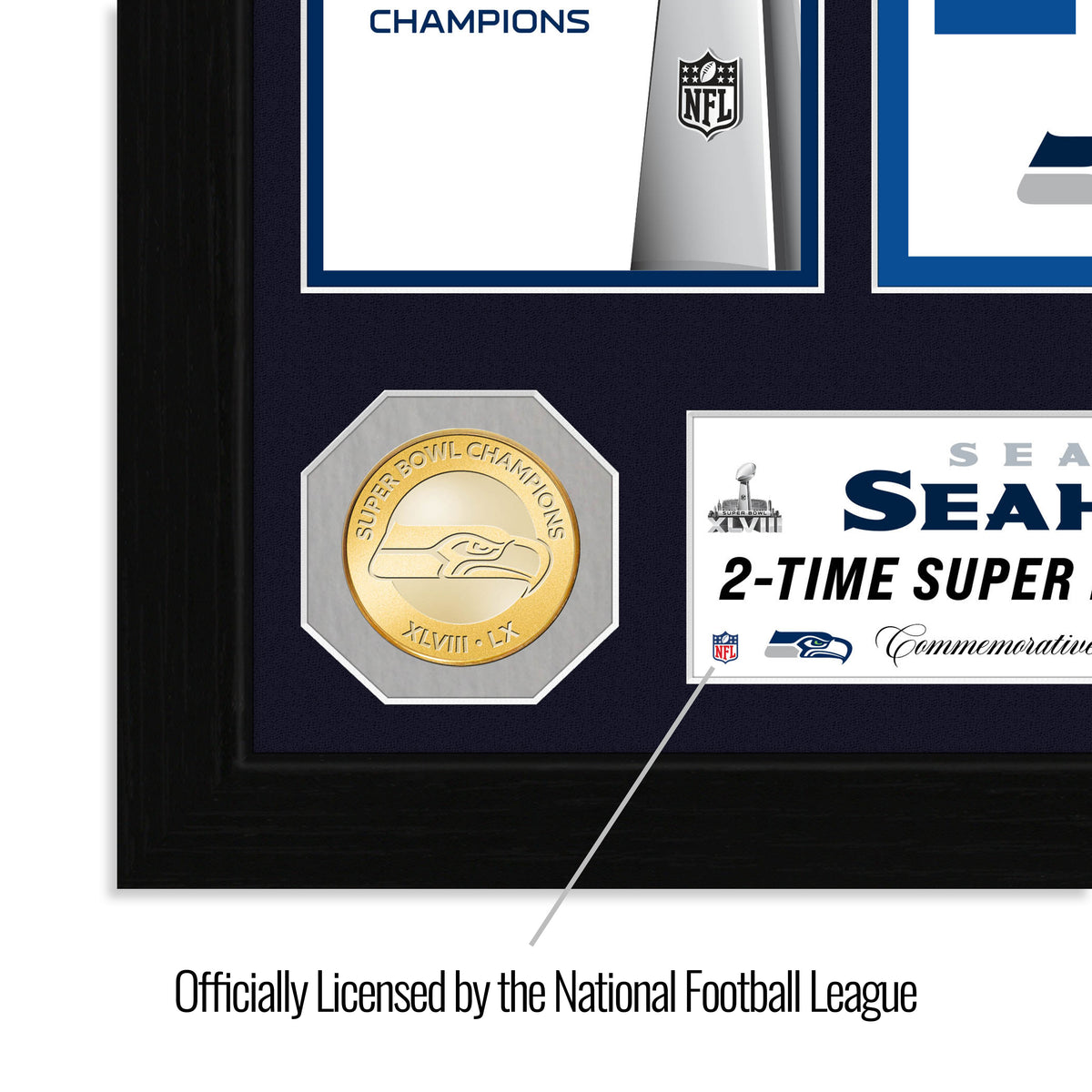 Seattle Seahawks Super Bowl Champions Banner Collection Bronze Coin Photo Mint