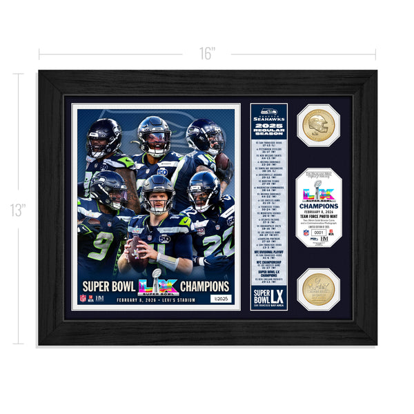 Seattle Seahawks Super Bowl LX Champions Team Force Bronze Coin Photo Mint