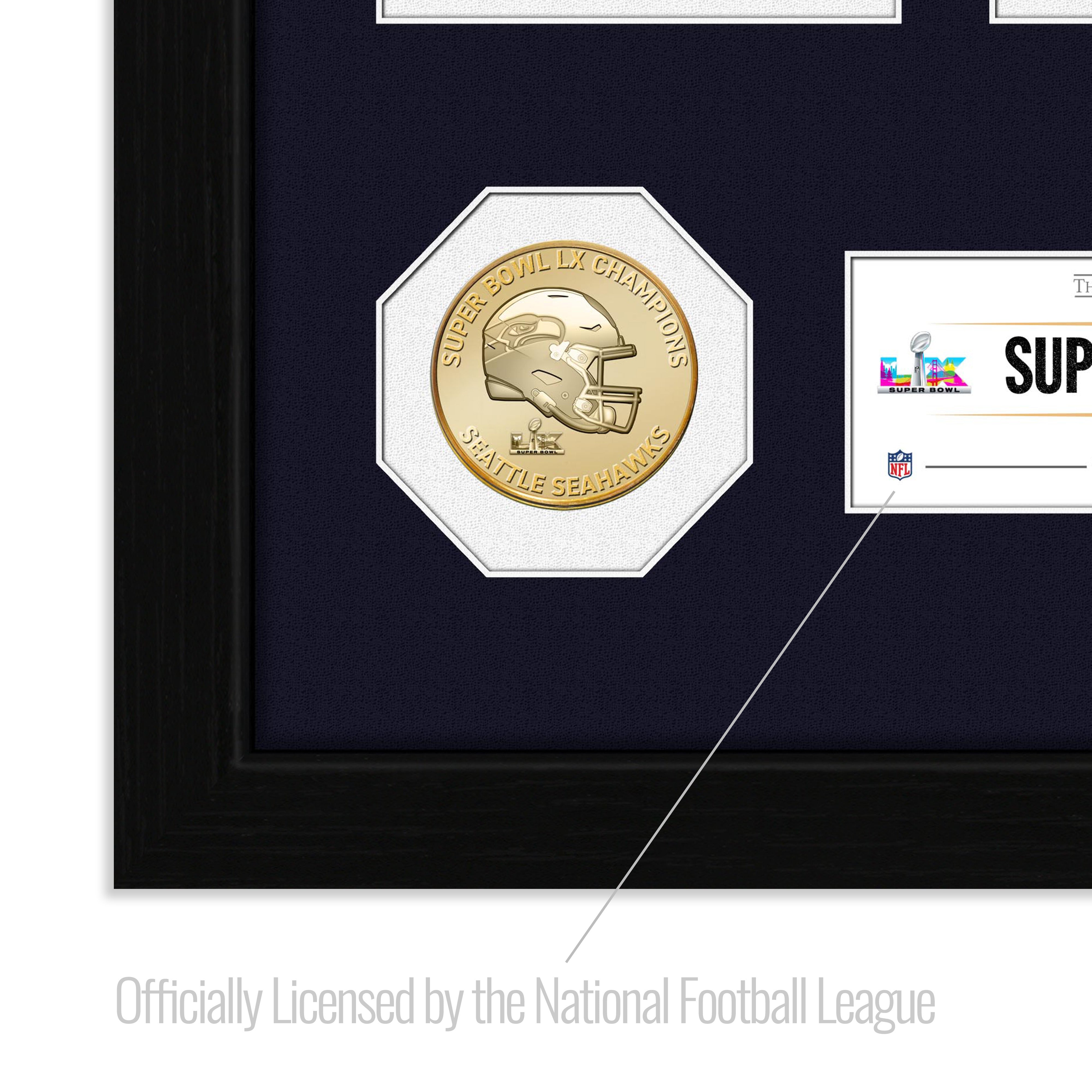 Seattle Seahawks Road to the Super Bowl Ticket Bronze Coin Photo