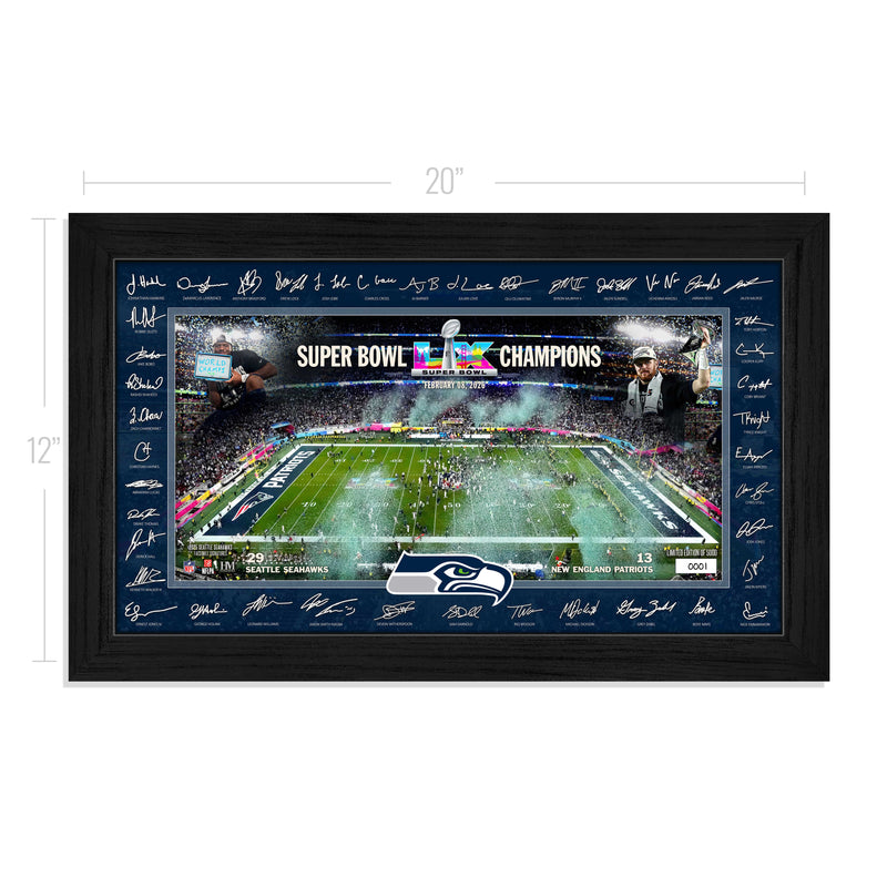 Seattle Seahawks Super Bowl LX Champions Signature Frame